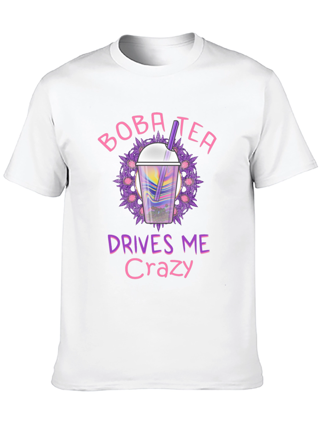 Boba Tea Drives Me Crazy Black T-Shirt