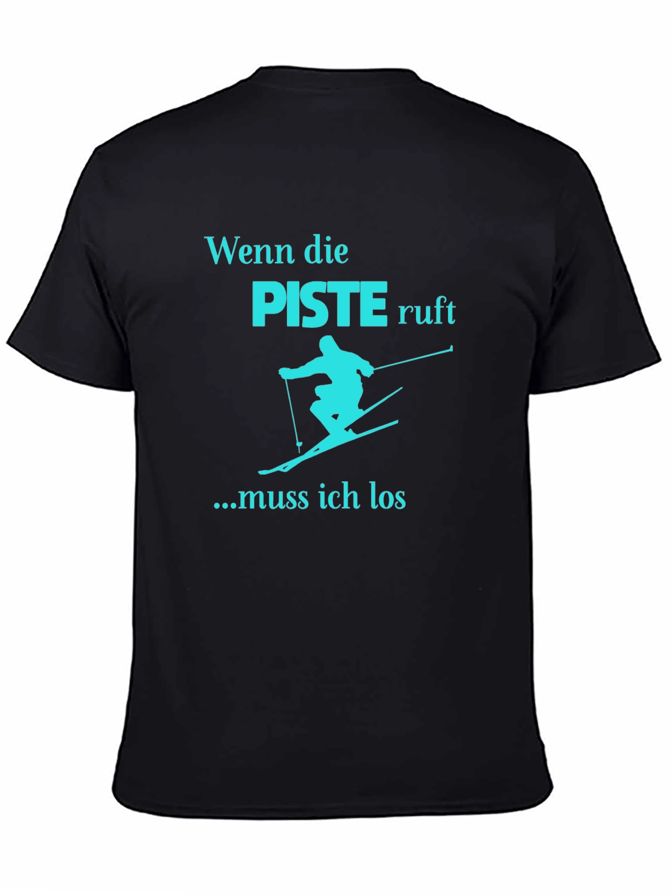 Ski Slope Calling Black T-Shirt