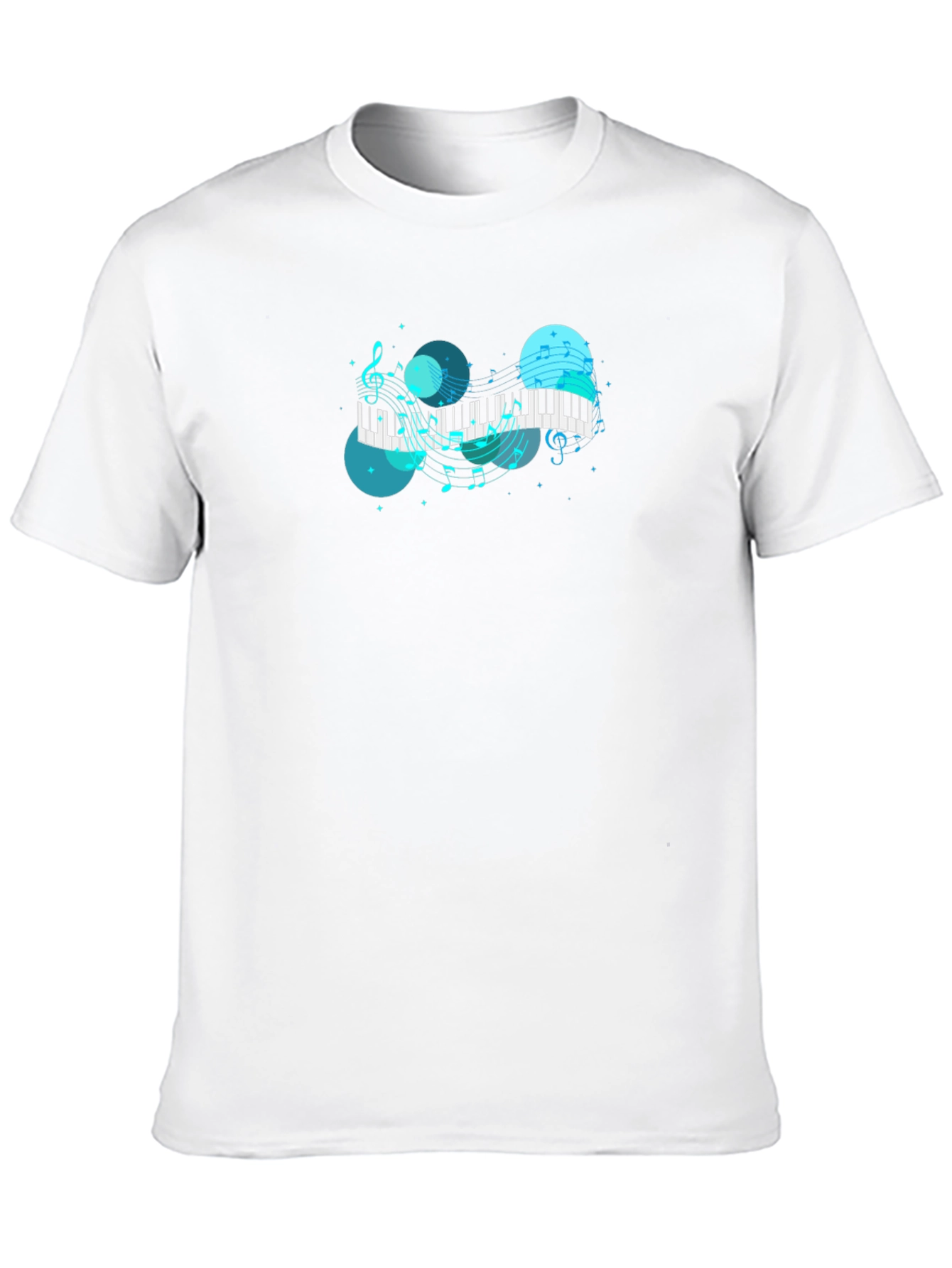 Musical Keyboard T-Shirt - Black Cotton Blend