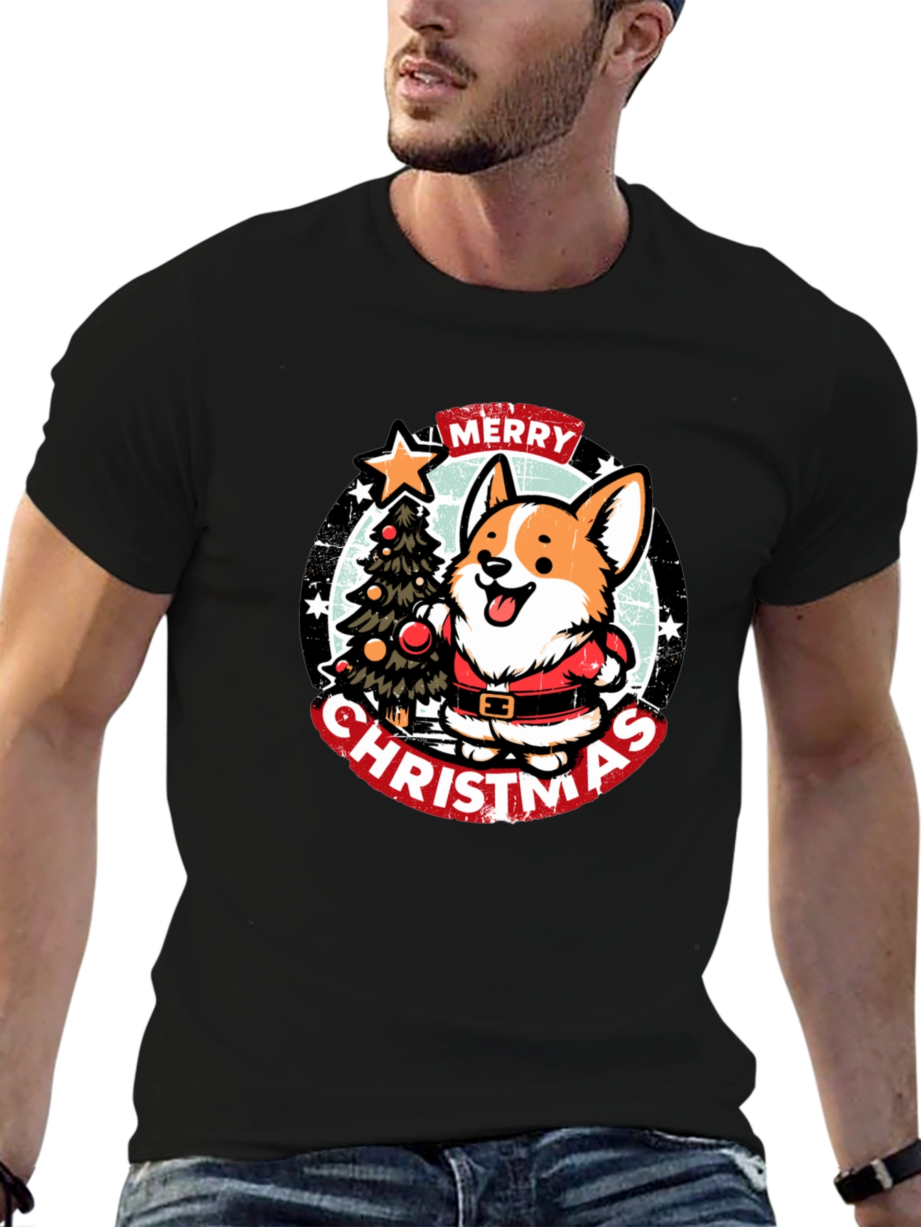 Merry Christmas Corgi T-Shirt