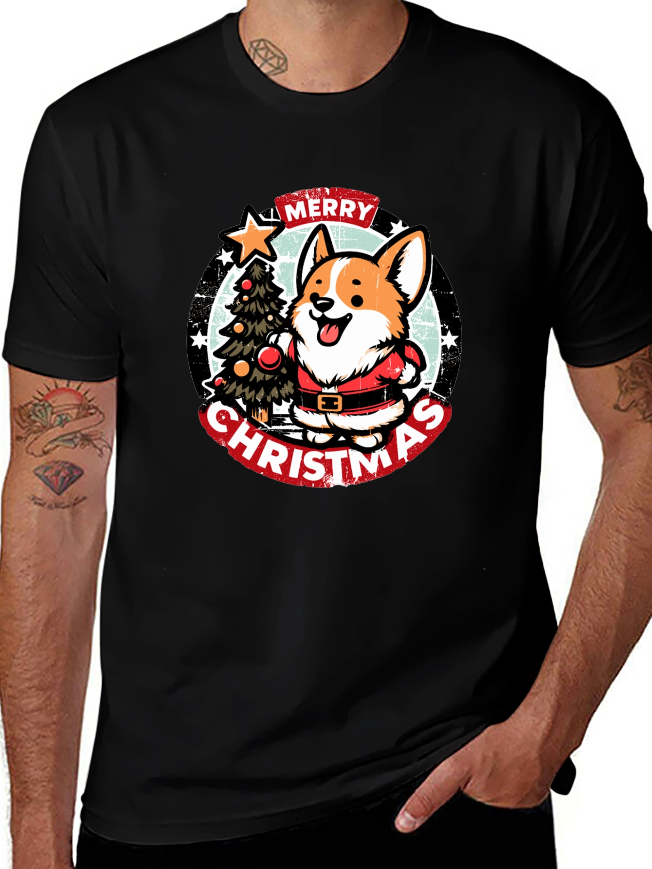 Merry Christmas Corgi T-Shirt