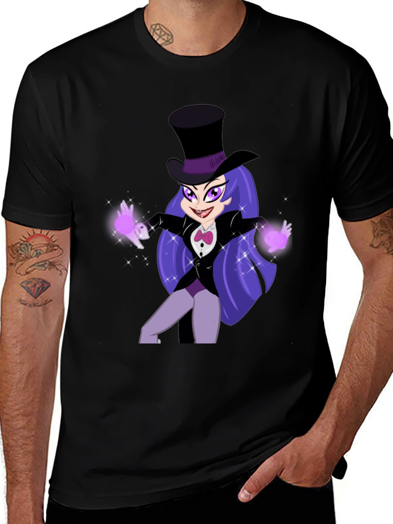 Cartoon Magic Girl T-Shirt - Fun Animated Design
