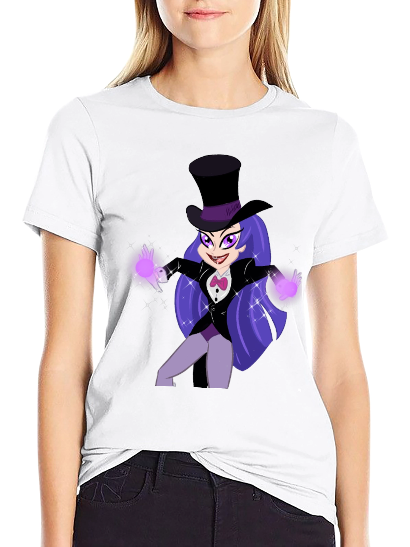 Cartoon Magic Girl T-Shirt - Fun Animated Design