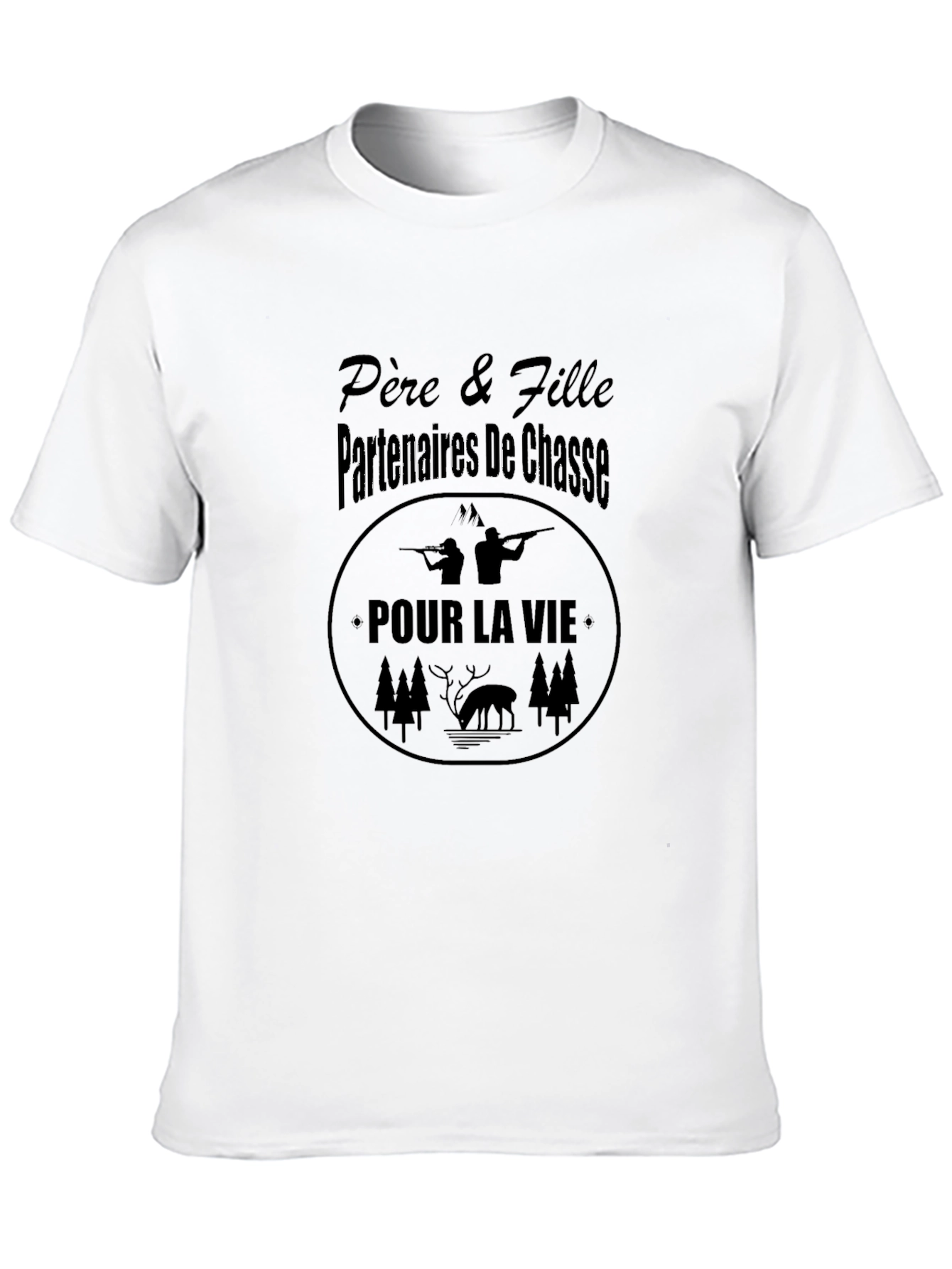 Father & Daughter Hunting Partners Black T-Shirt