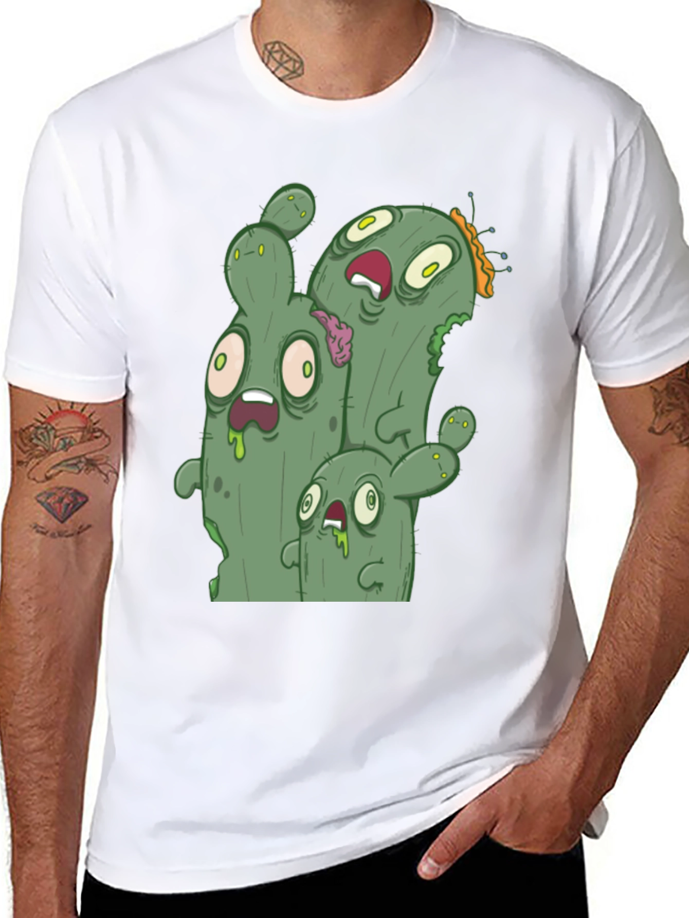Zombie Cactus Graphic Tee - Black