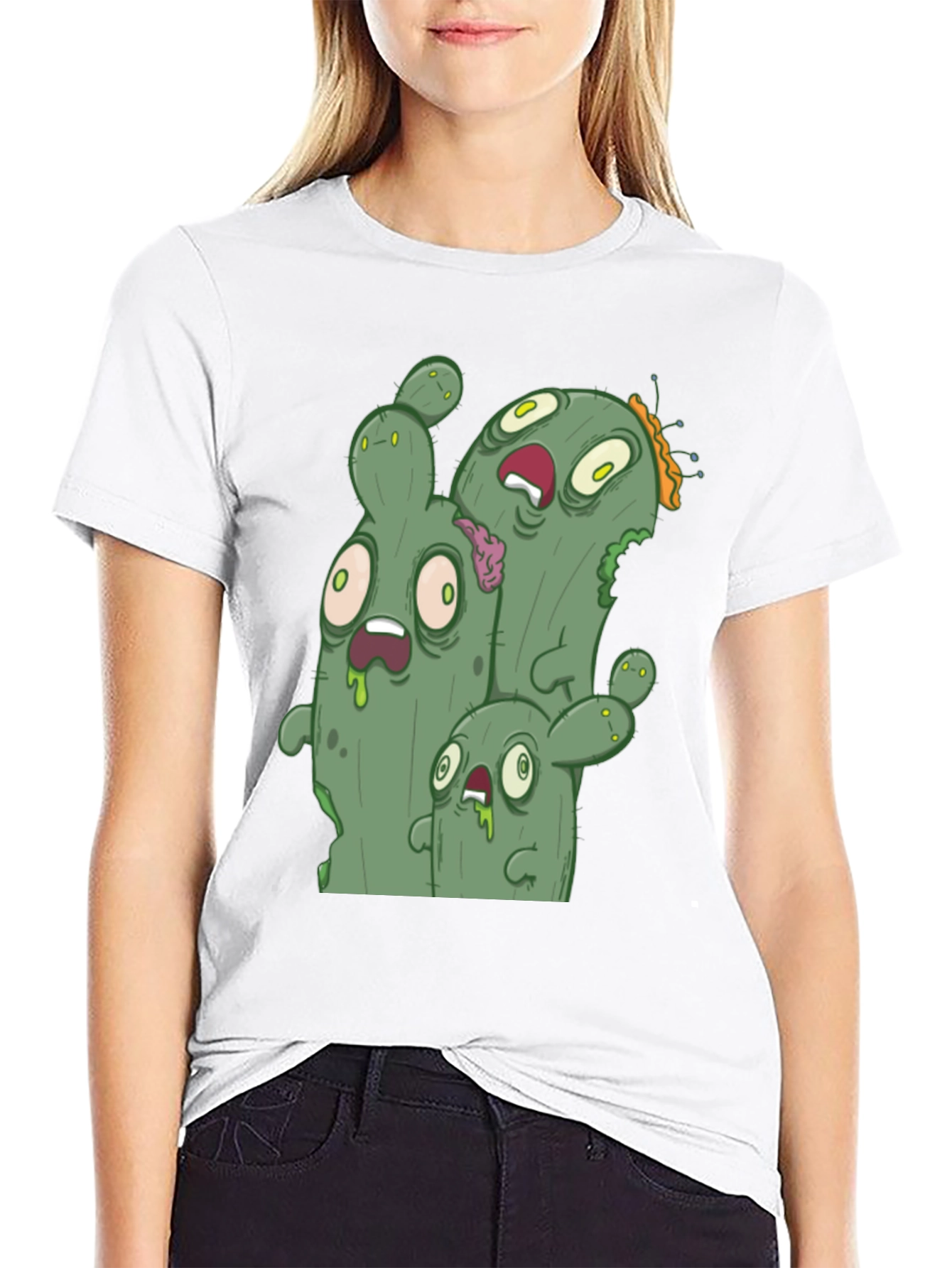 Zombie Cactus Graphic Tee - Black