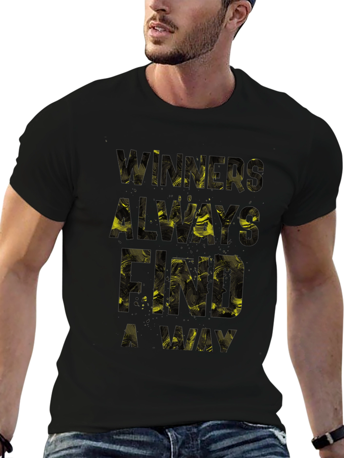 Winners Always Find A Way Graphic Tee - Black