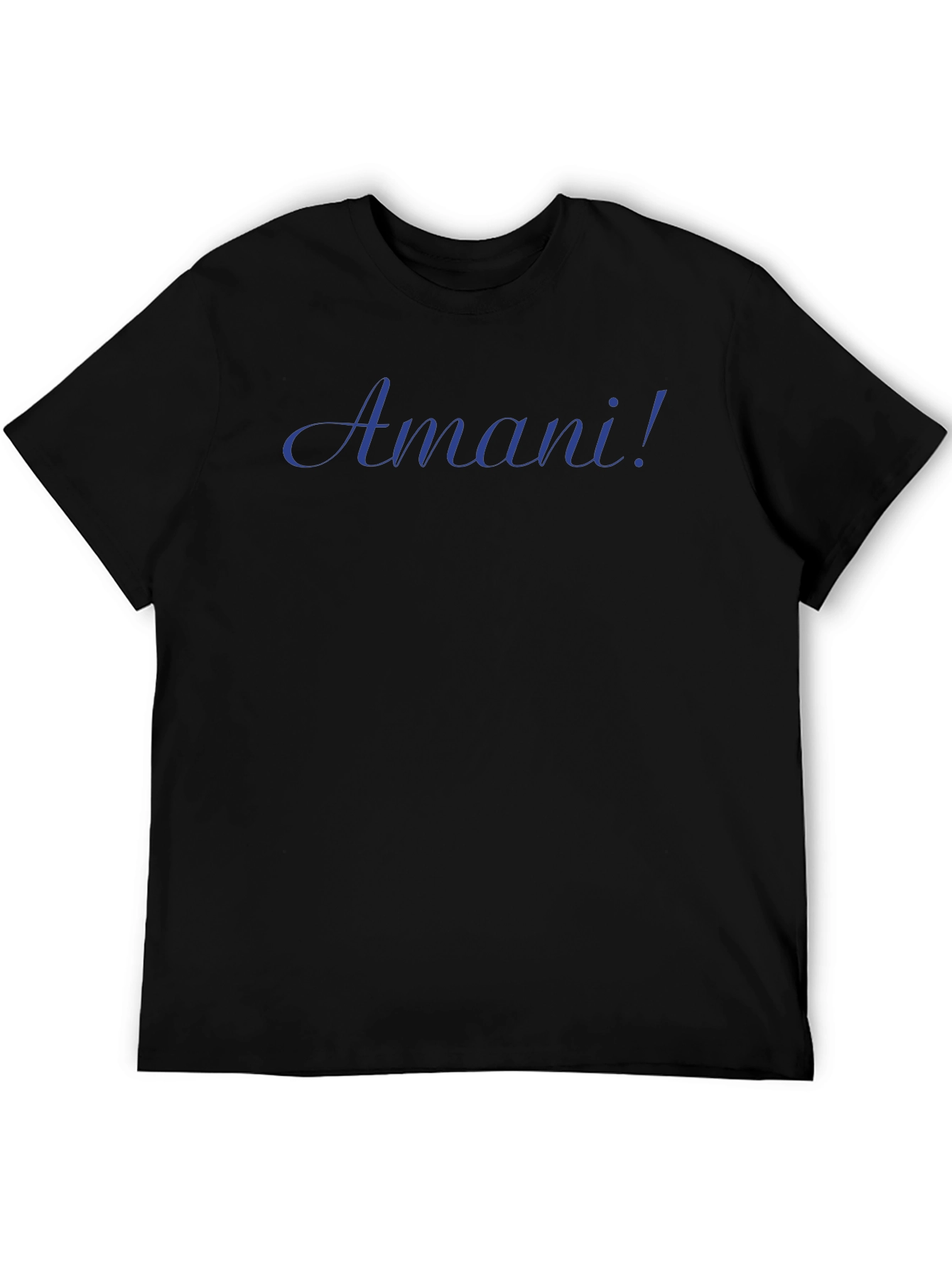 Amani! Custom Text Black T-Shirt