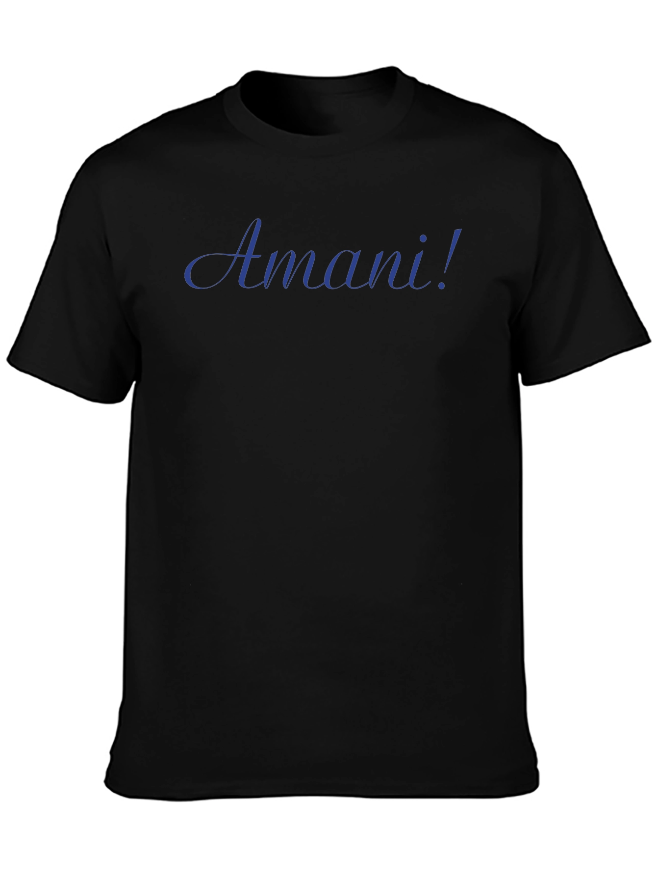 Amani! Custom Text Black T-Shirt
