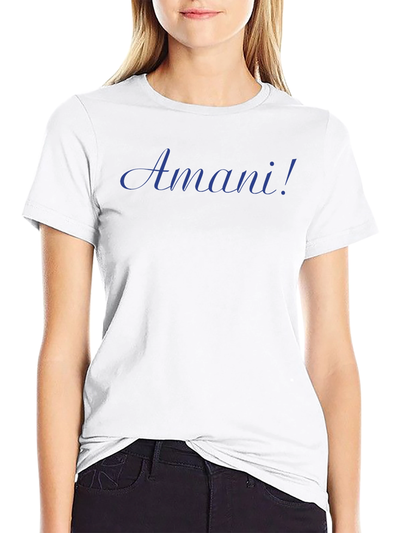 Amani! Custom Text Black T-Shirt