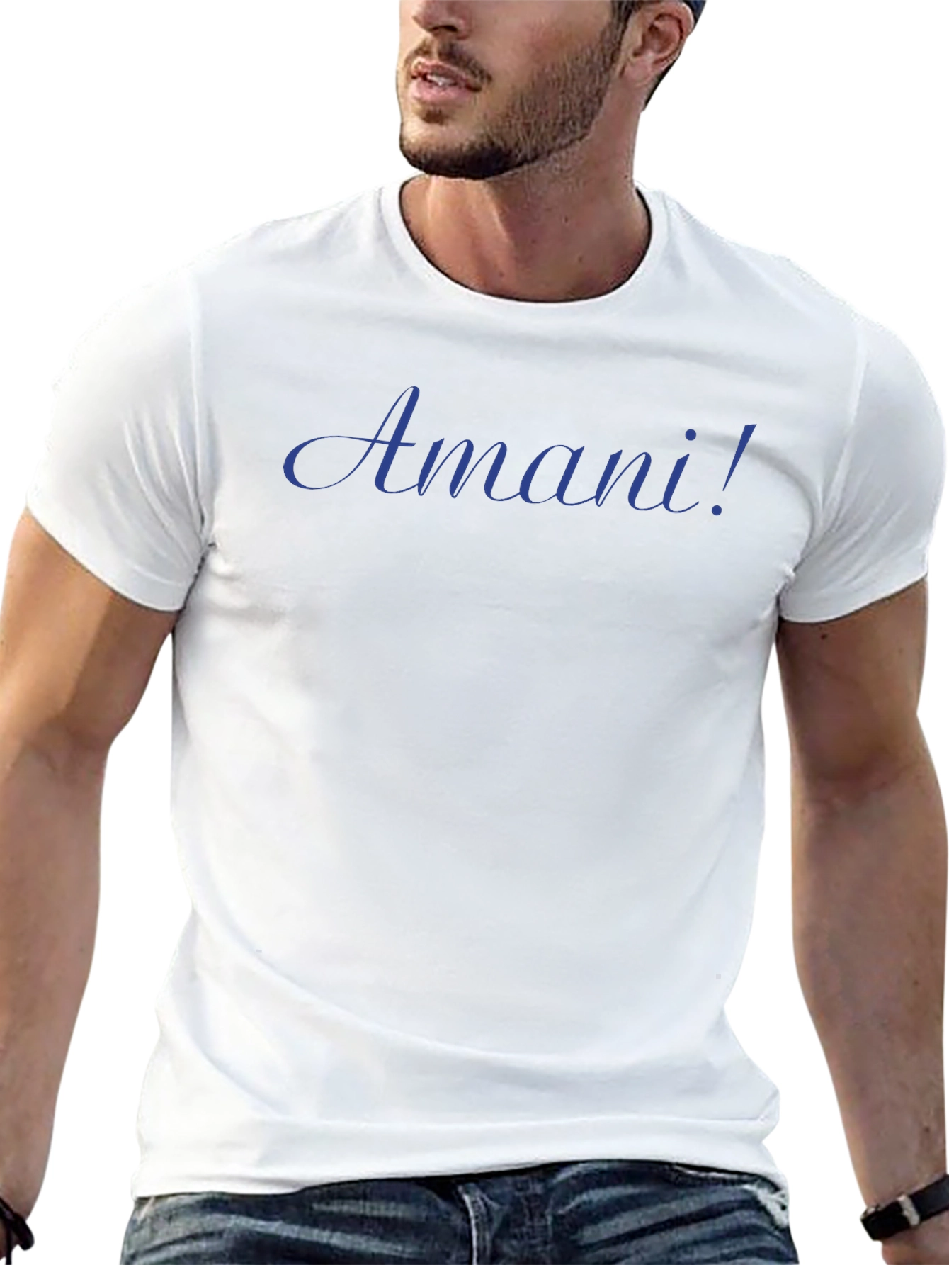 Amani! Custom Text Black T-Shirt