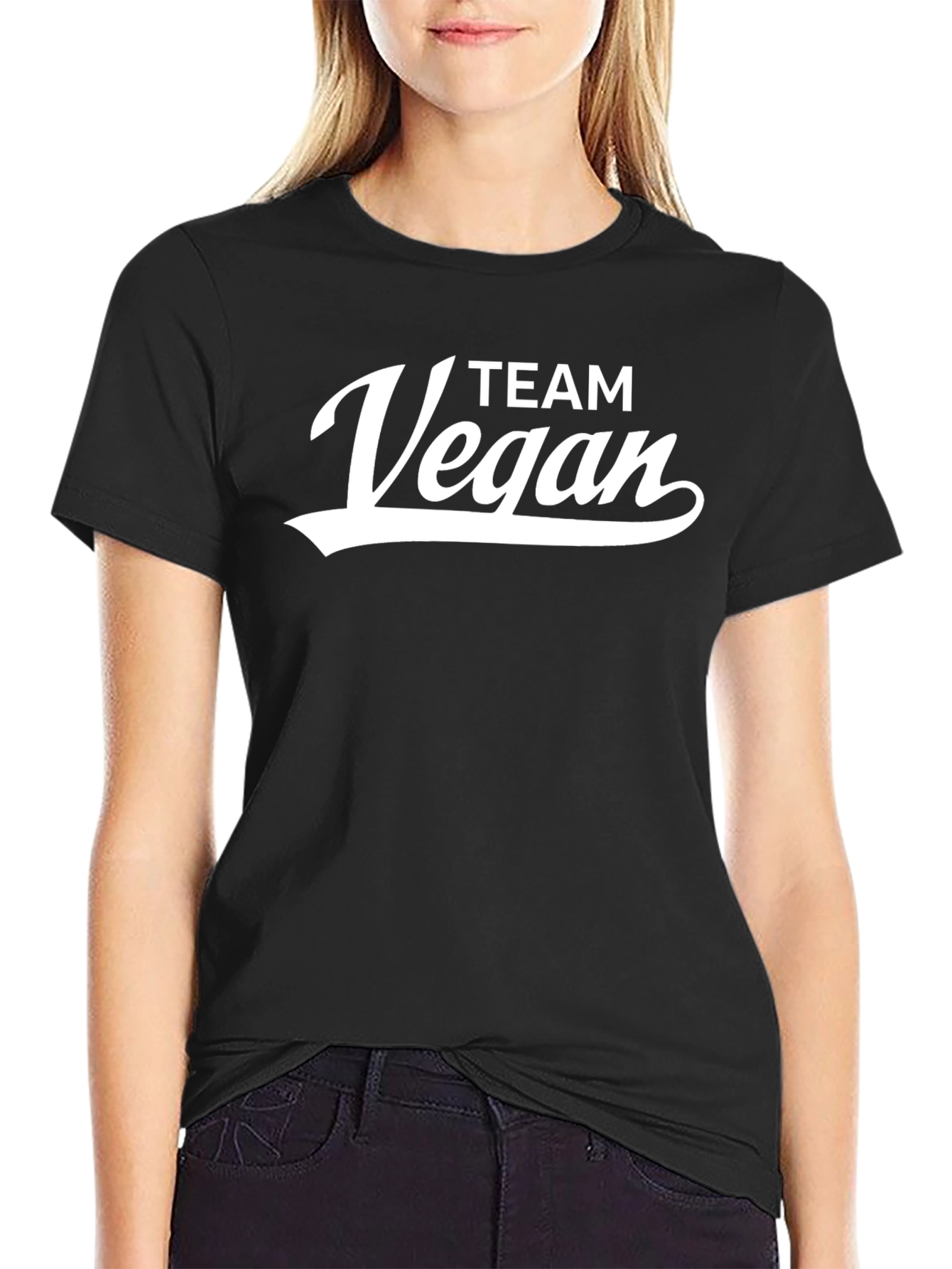 Team Vegan Black T-Shirt - Vegan Lifestyle Apparel