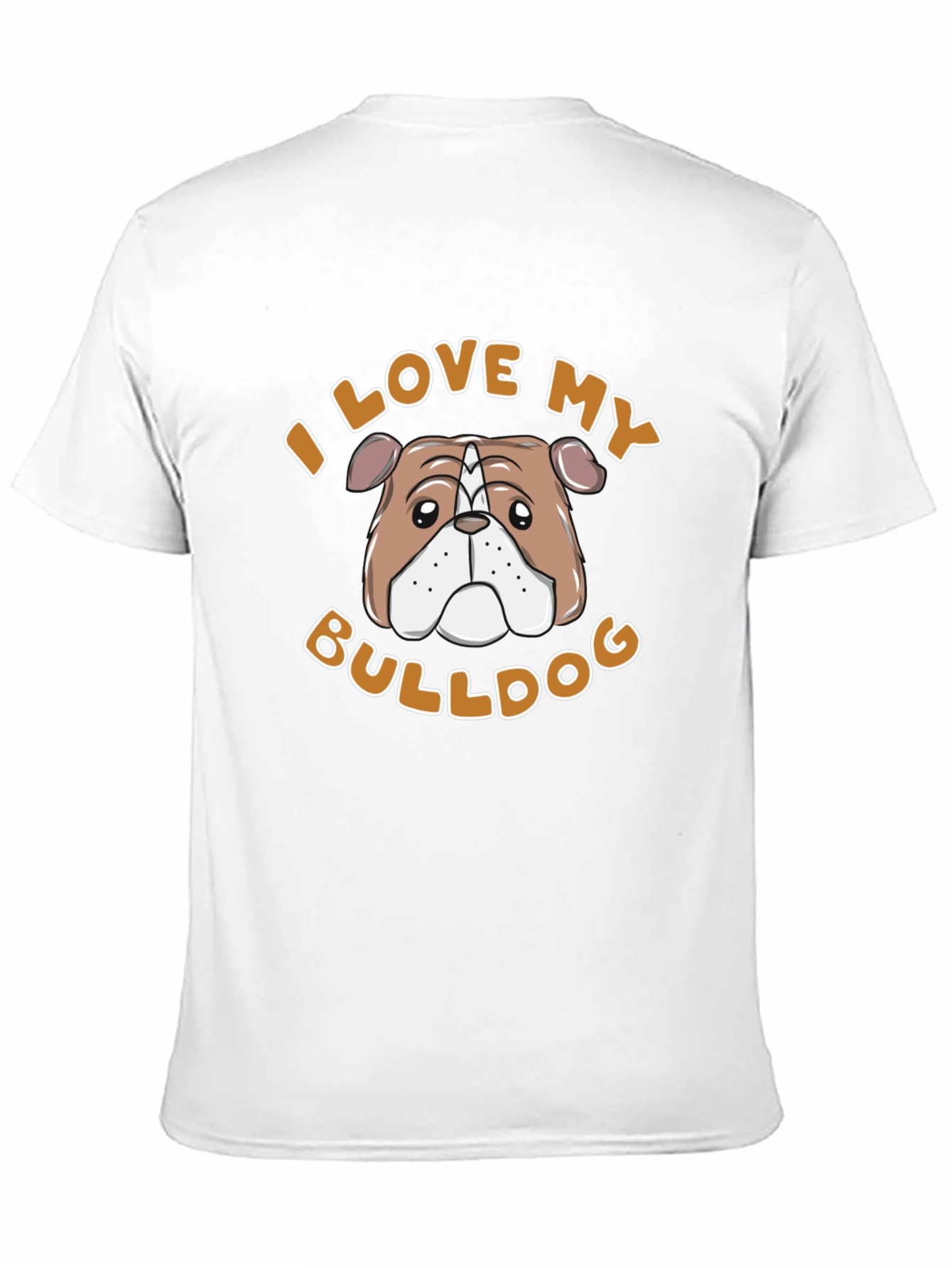 I Love My Bulldog T-Shirt - Black