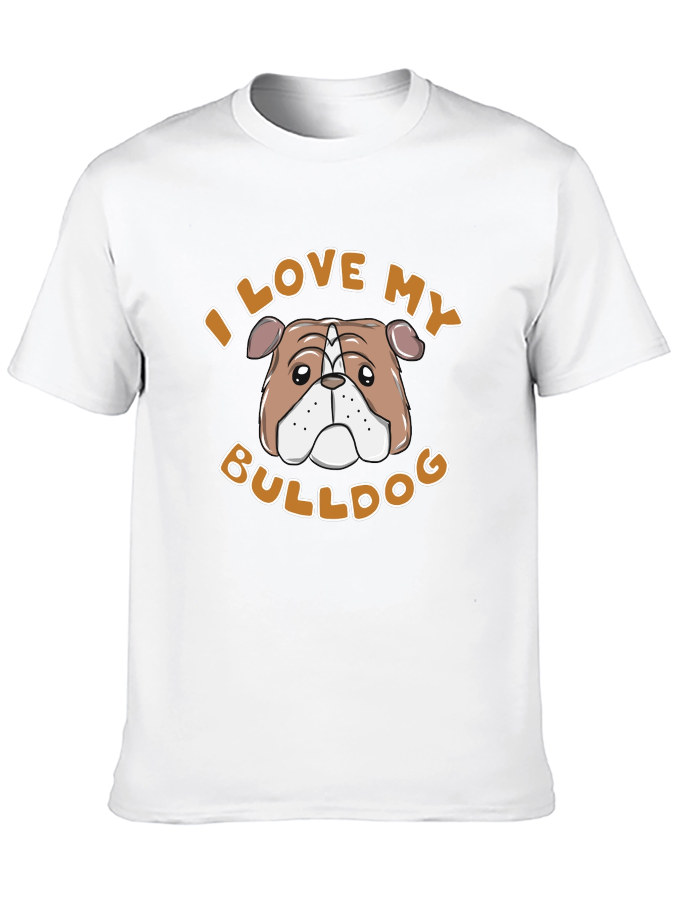 I Love My Bulldog T-Shirt - Black