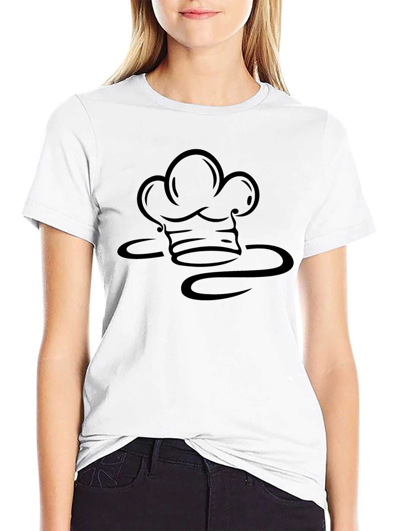 Chef Hat Graphic Black T-Shirt