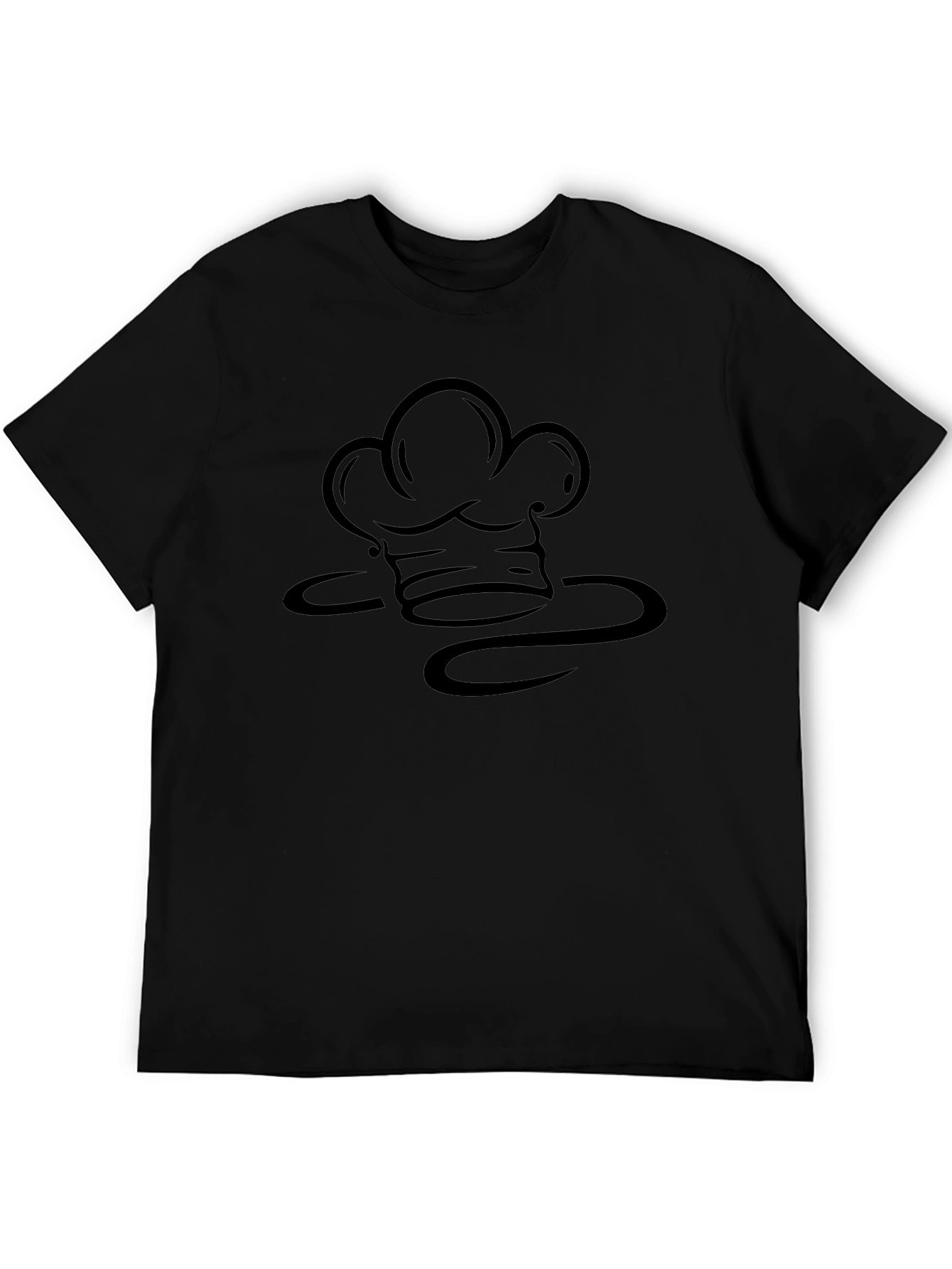 Chef Hat Graphic Black T-Shirt