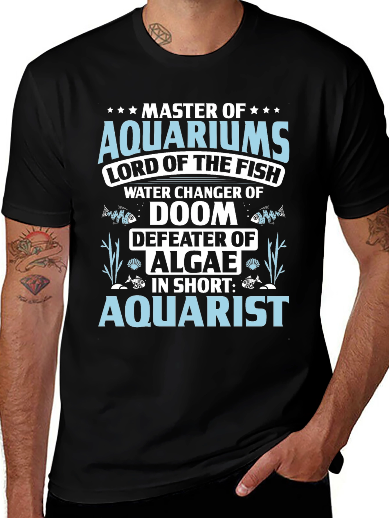 Aquarist T-Shirt: Master of Aquariums Funny Fish Keeper Tee