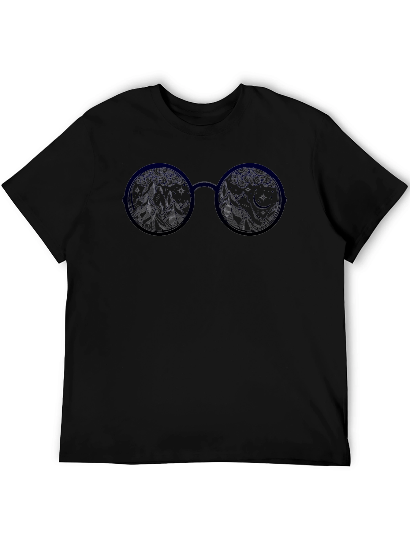 Night Sky Glasses Graphic Tee - Soft Cotton Blend