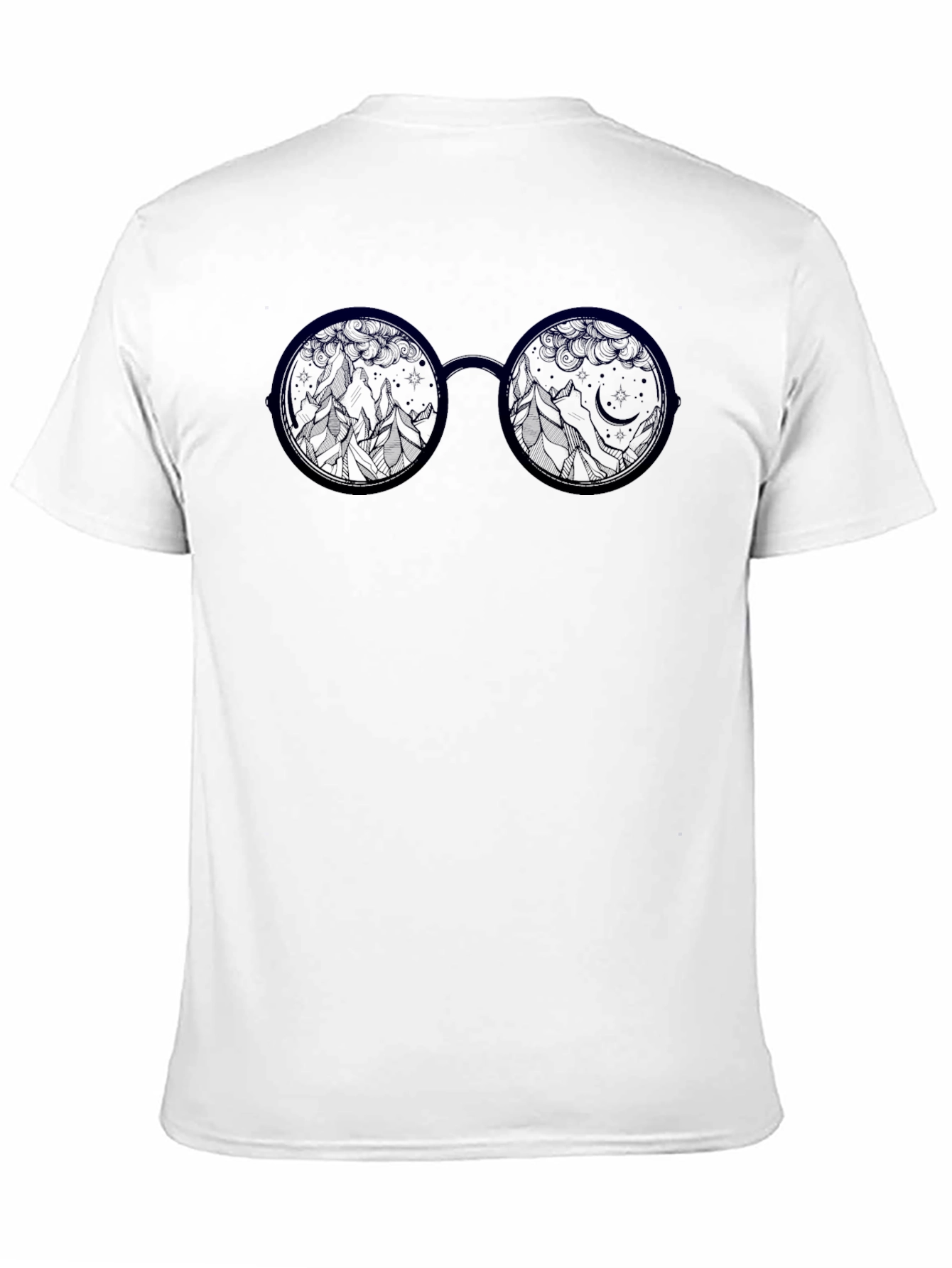 Night Sky Glasses Graphic Tee - Soft Cotton Blend