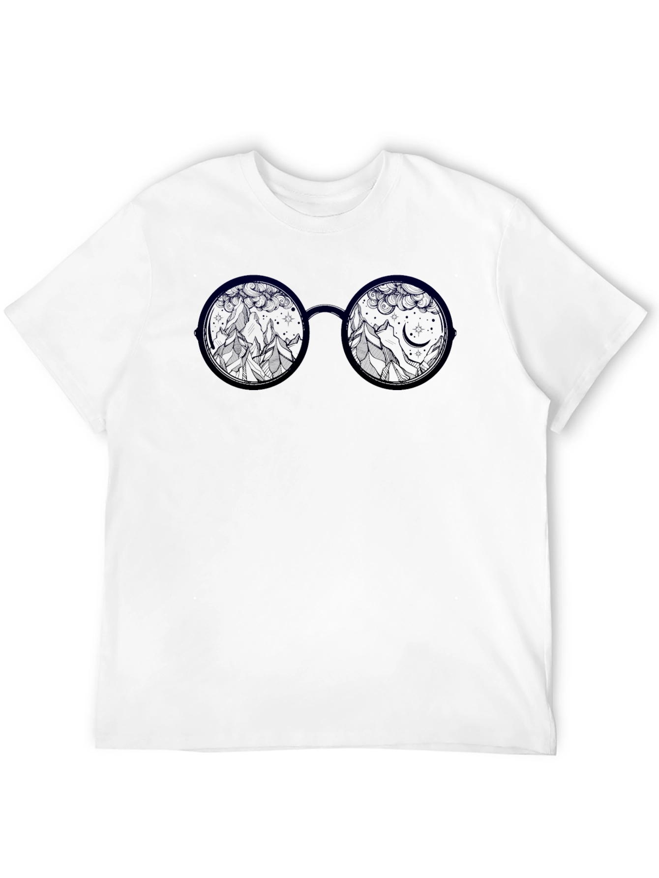 Night Sky Glasses Graphic Tee - Soft Cotton Blend