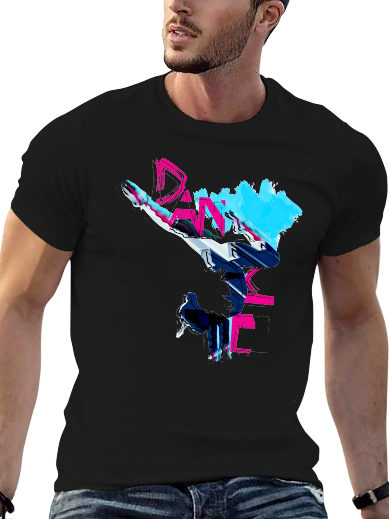Dance Graphic Black T-Shirt
