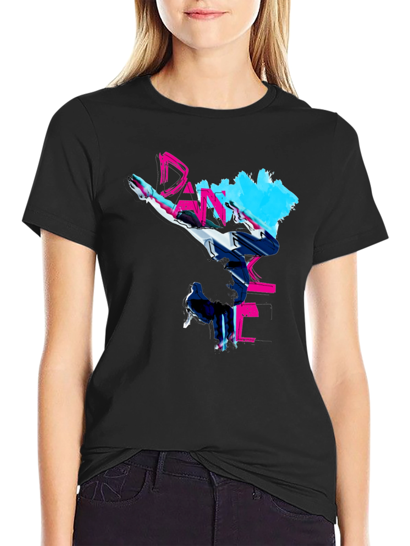 Dance Graphic Black T-Shirt