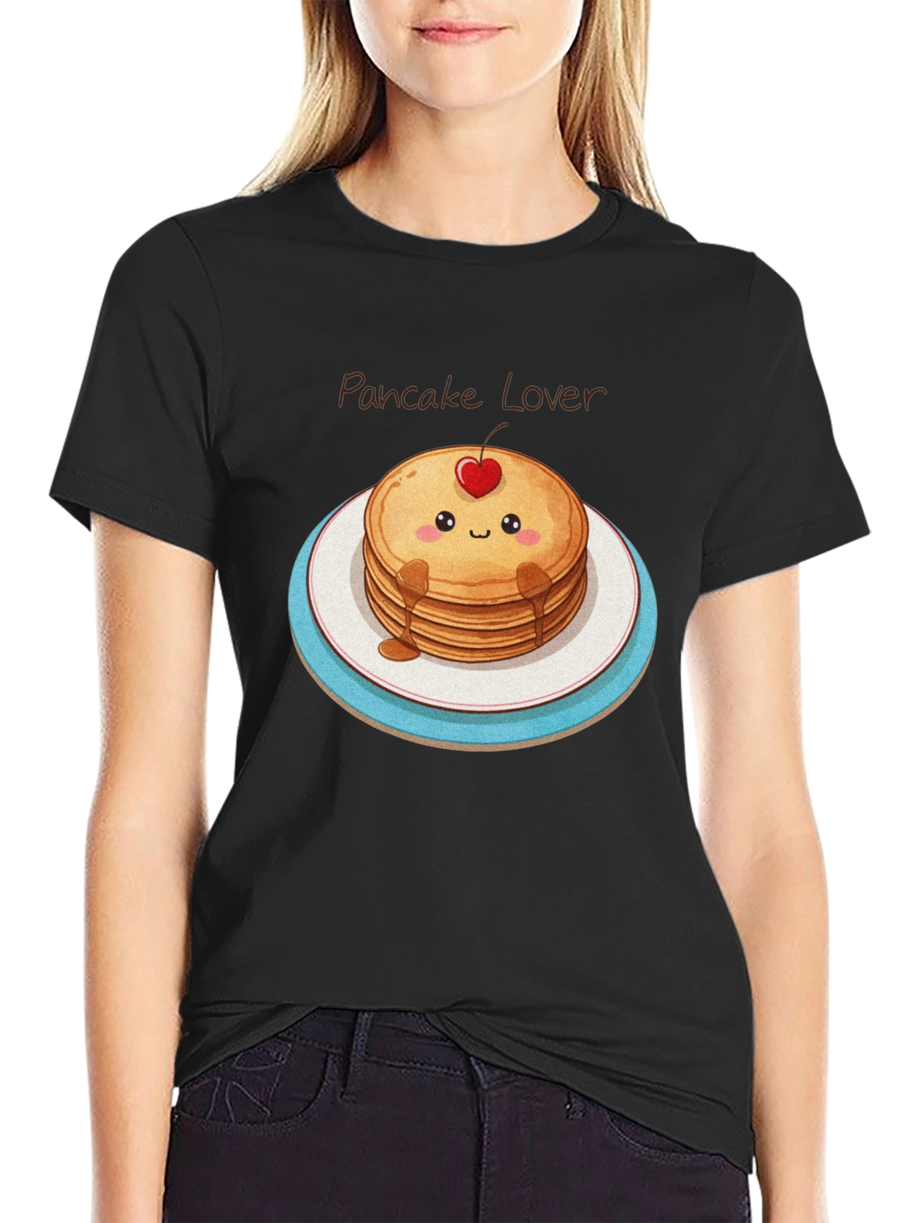 Pancake Lover Graphic Tee - Kawaii Food Shirt