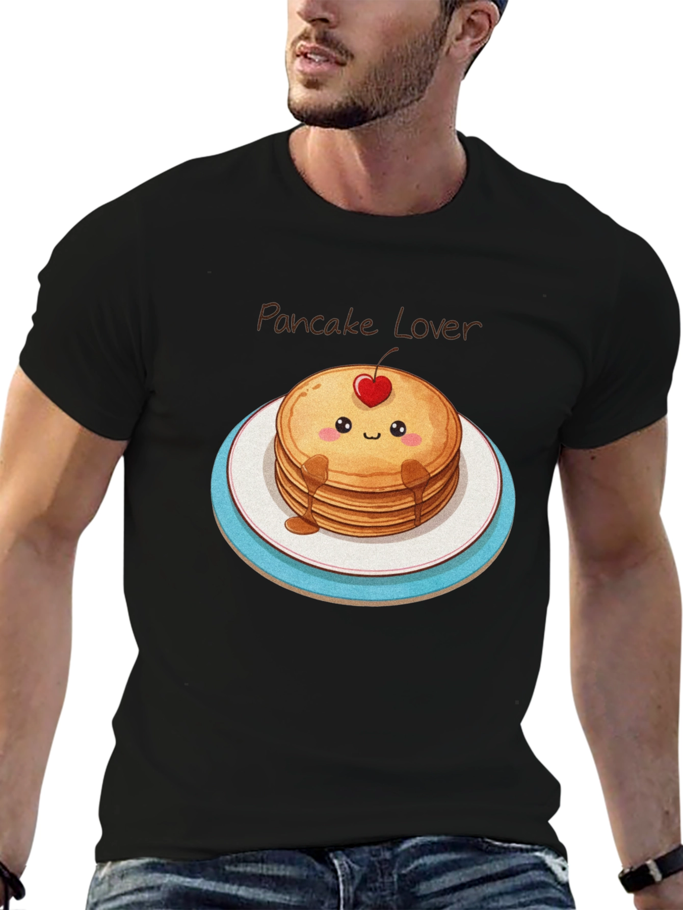 Pancake Lover Graphic Tee - Kawaii Food Shirt