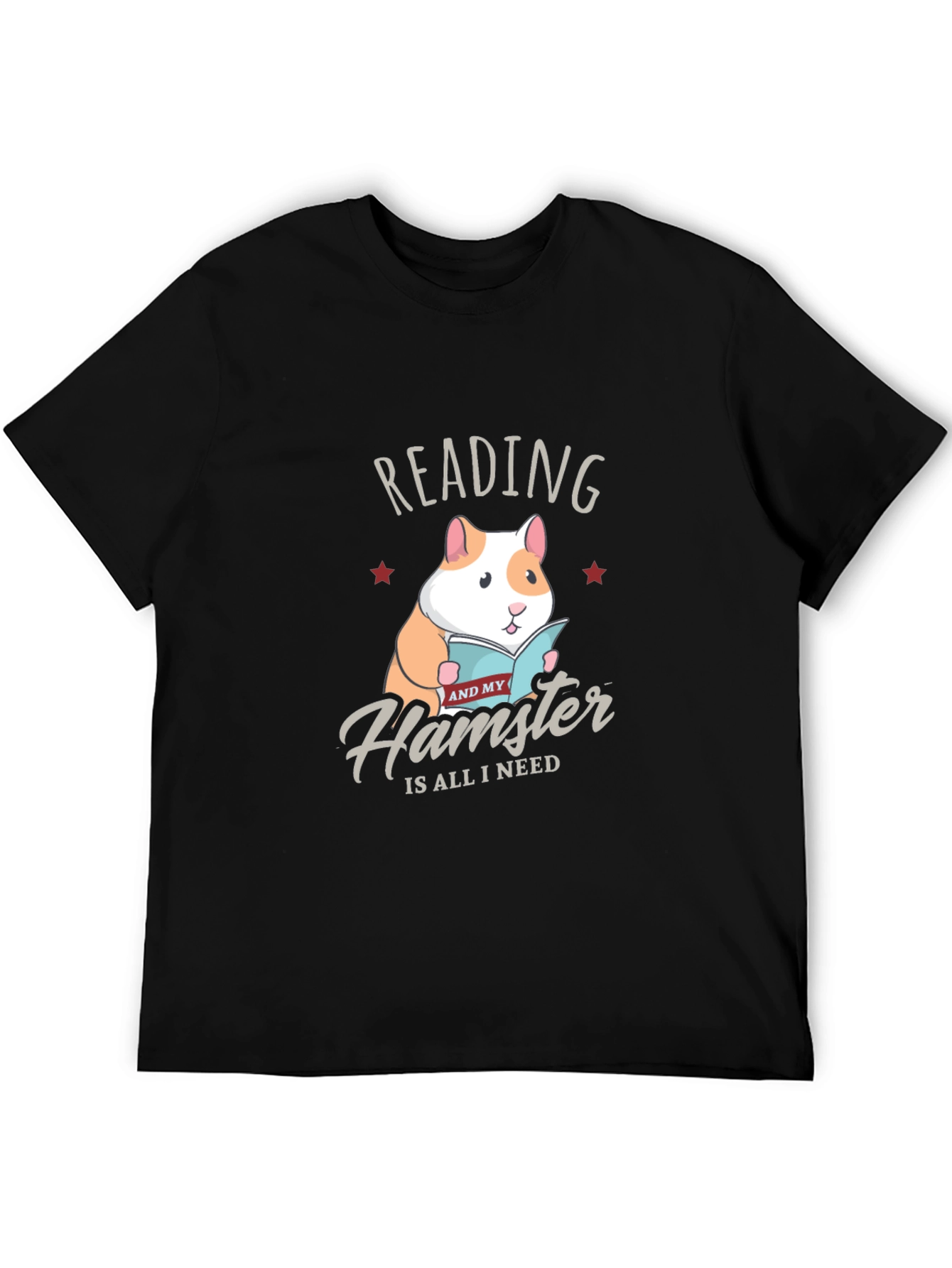 Reading Hamster T-Shirt - Cute Animal Lover Tee