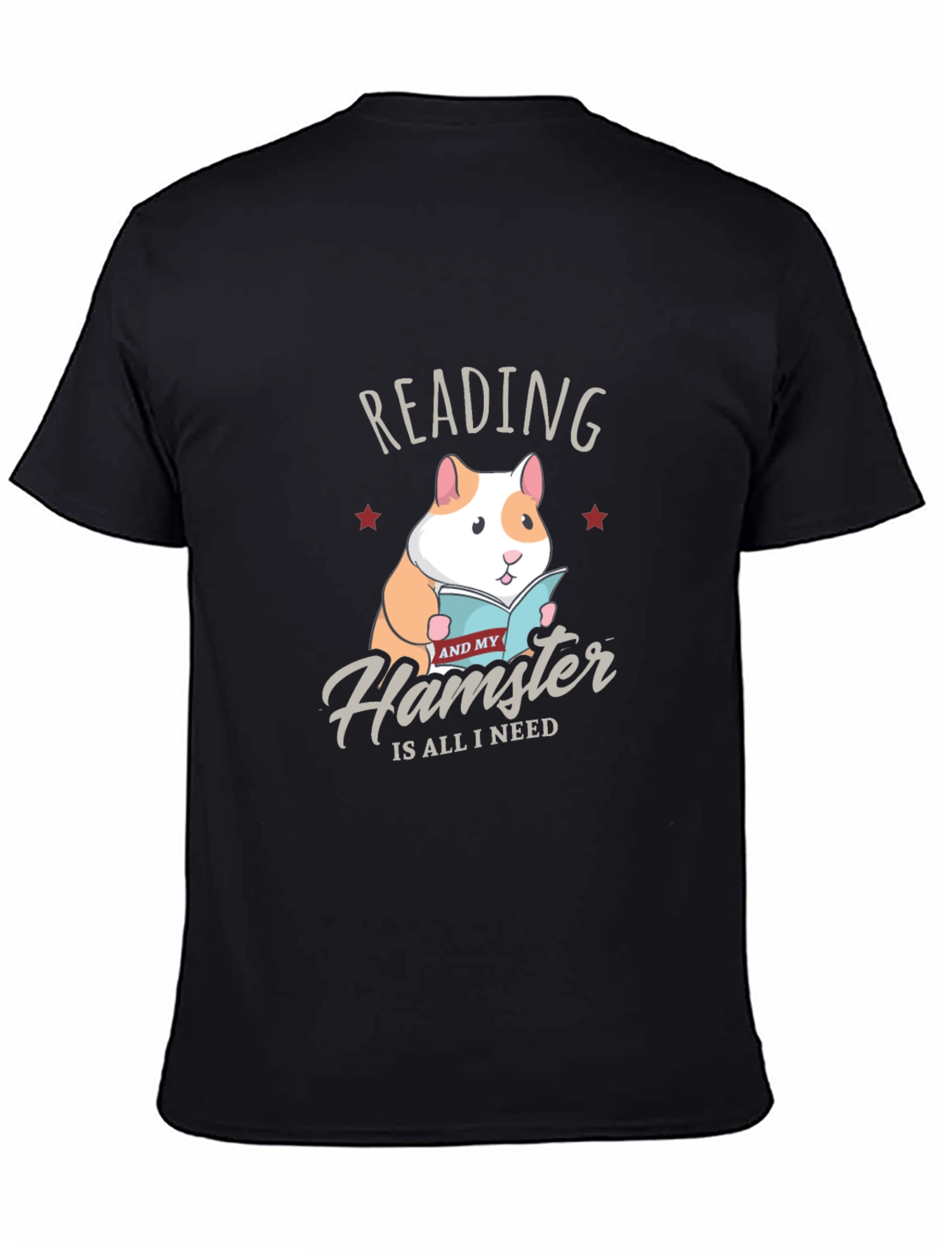 Reading Hamster T-Shirt - Cute Animal Lover Tee