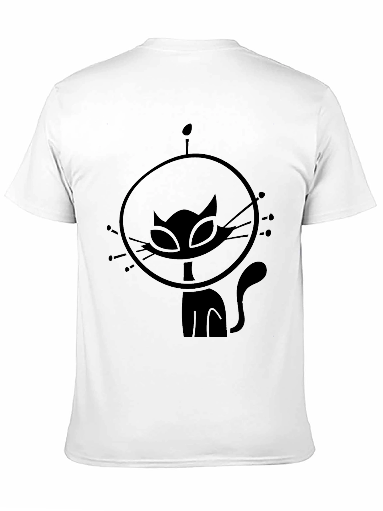 Retro Astronaut Cat Graphic T-Shirt