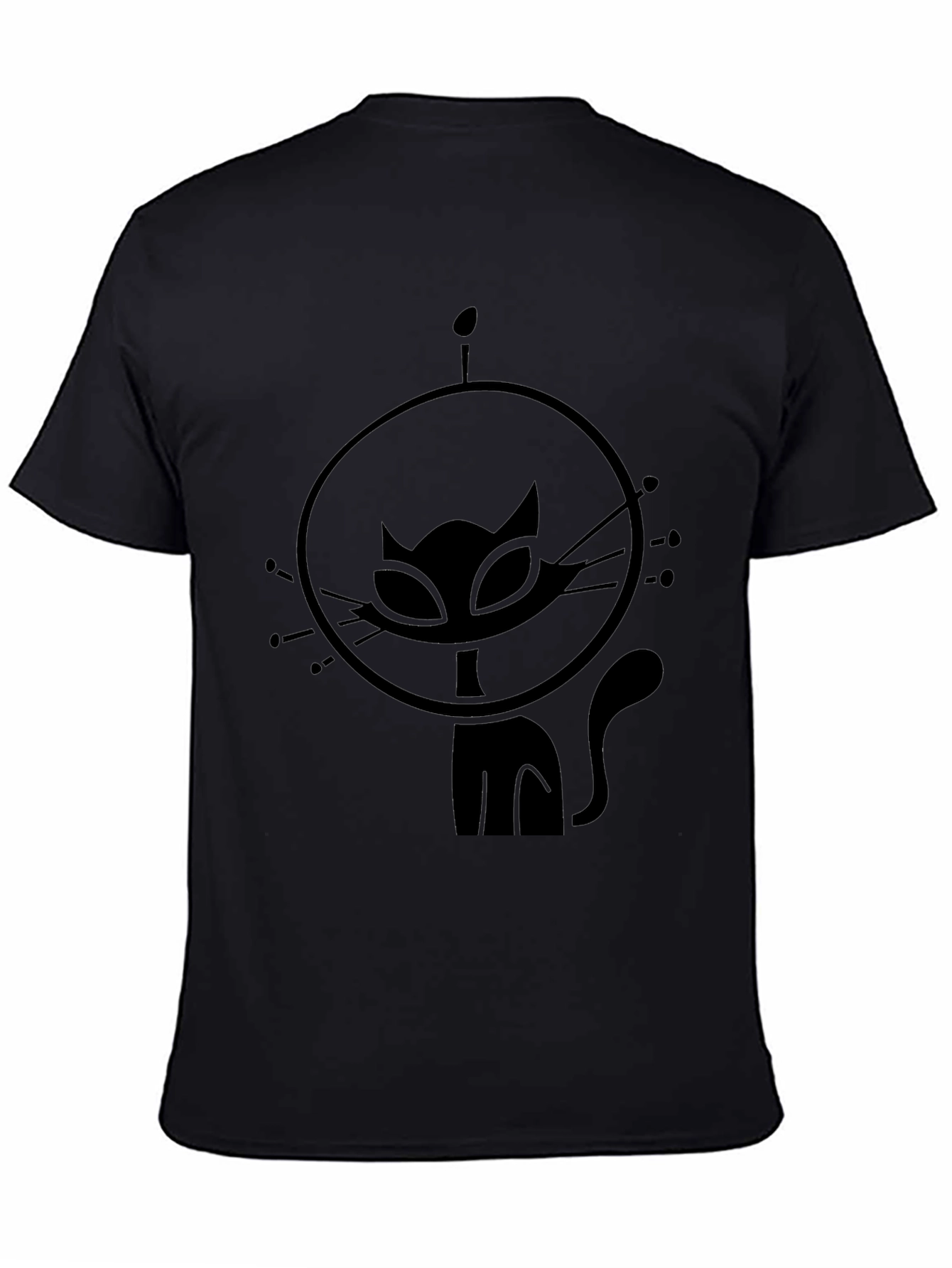 Retro Astronaut Cat Graphic T-Shirt