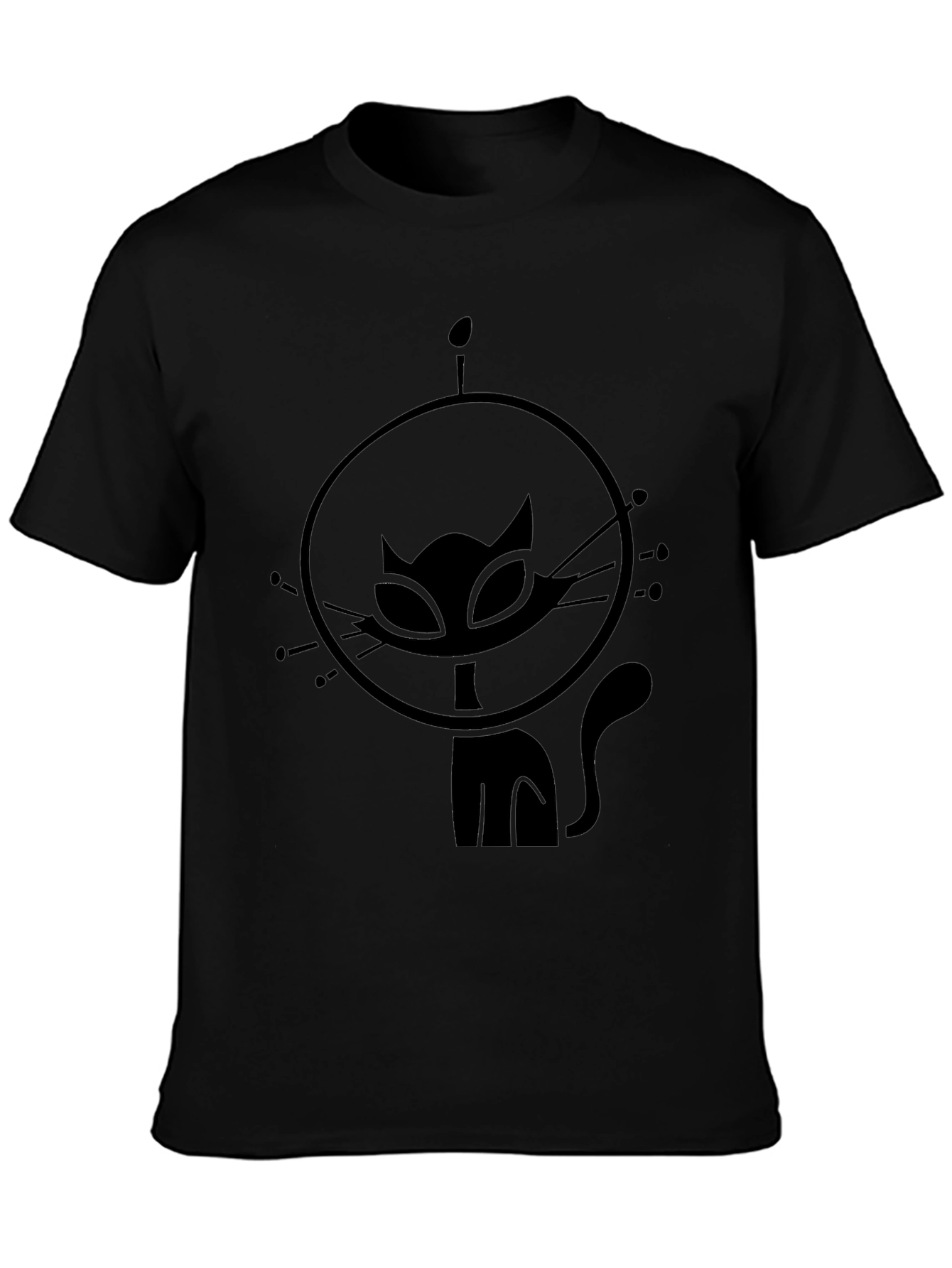 Retro Astronaut Cat Graphic T-Shirt