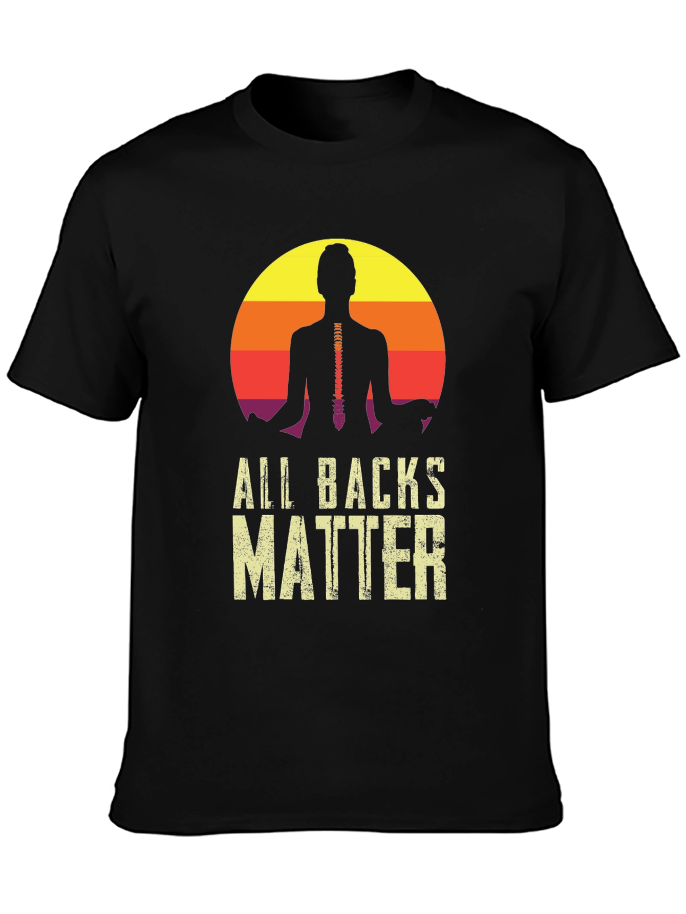 All Backs Matter Yoga Spine T-Shirt