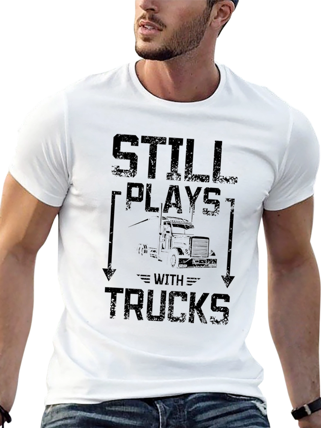 Still Plays With Trucks Mens Graphic T-Shirt