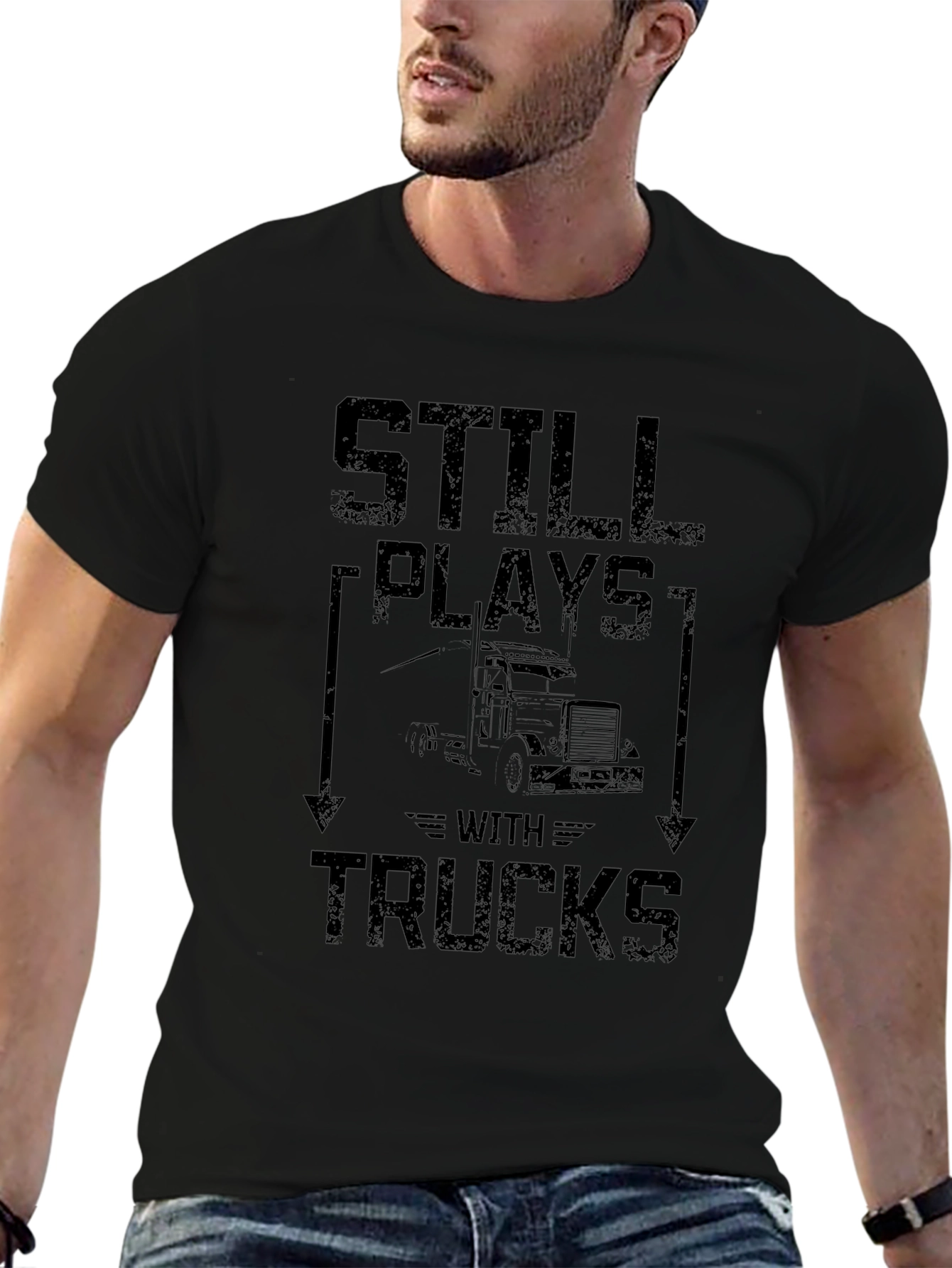 Still Plays With Trucks Mens Graphic T-Shirt