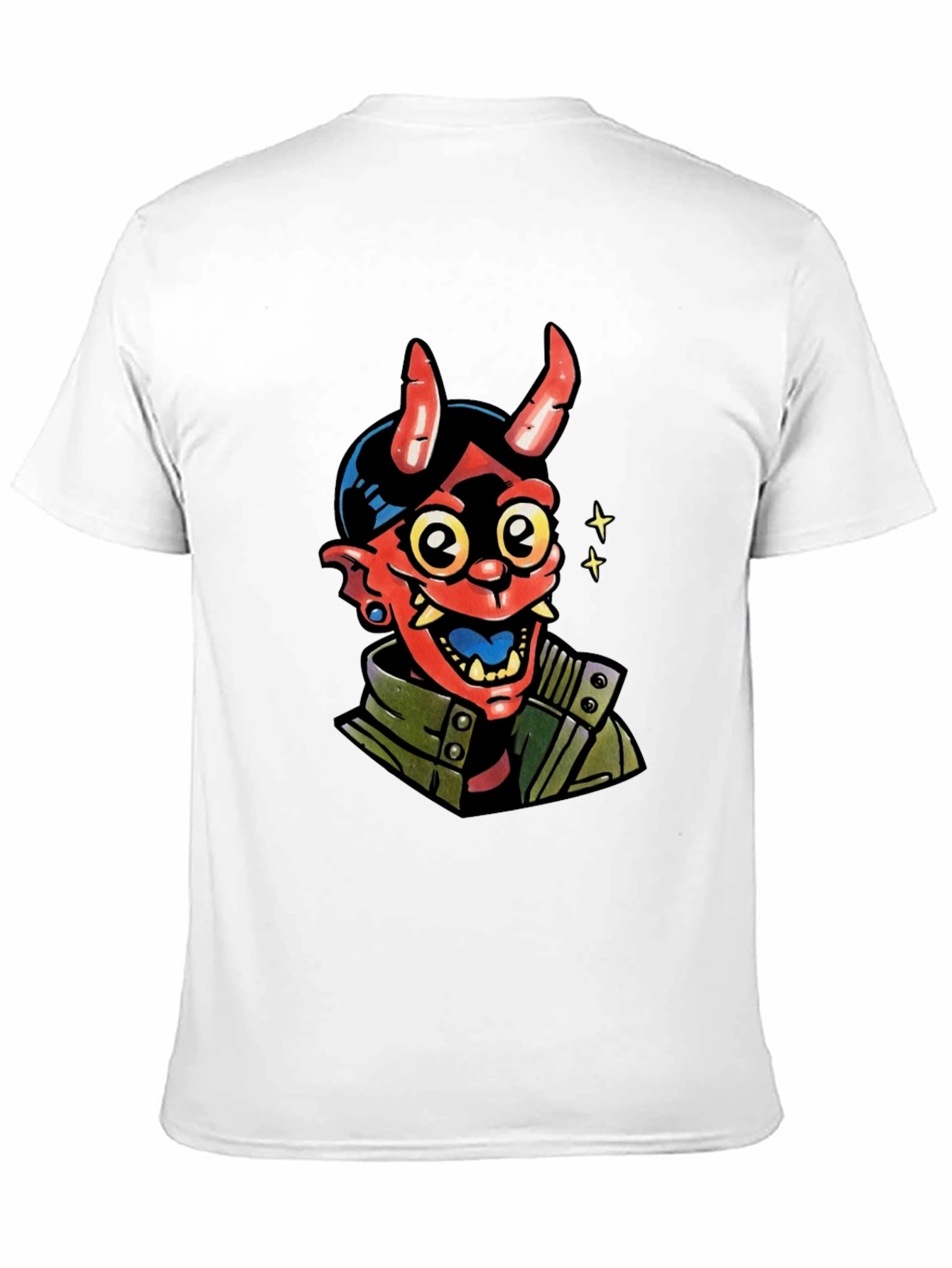 Devil Graphic Print Black T-Shirt