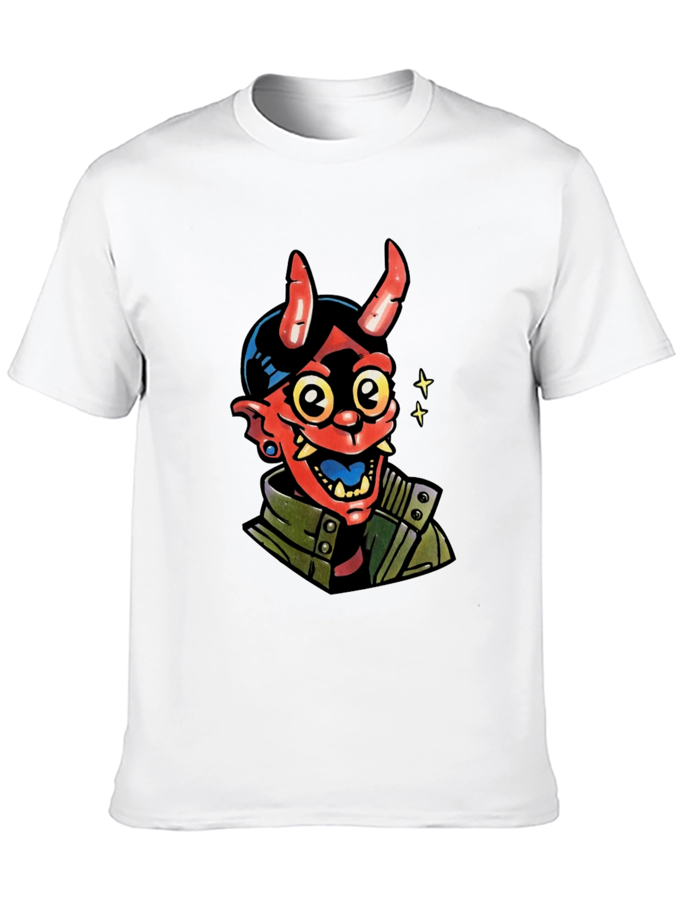 Devil Graphic Print Black T-Shirt