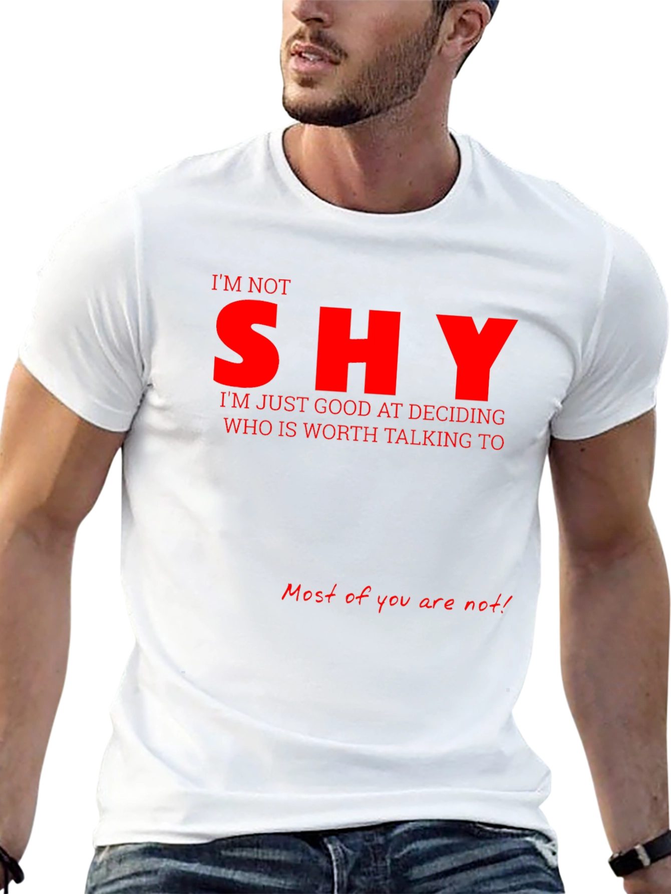 Im Not Shy Graphic T-Shirt - Black