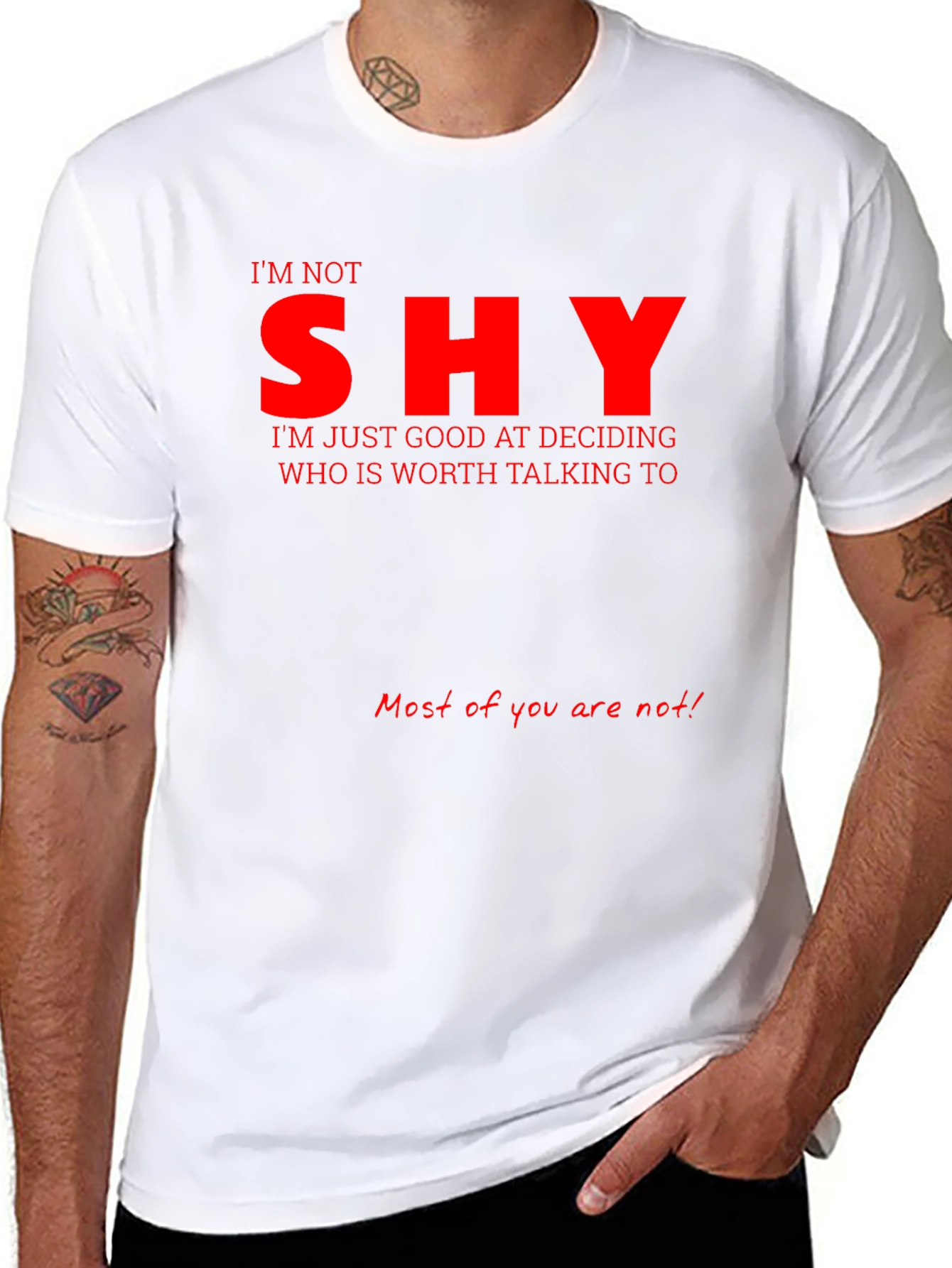 Im Not Shy Graphic T-Shirt - Black