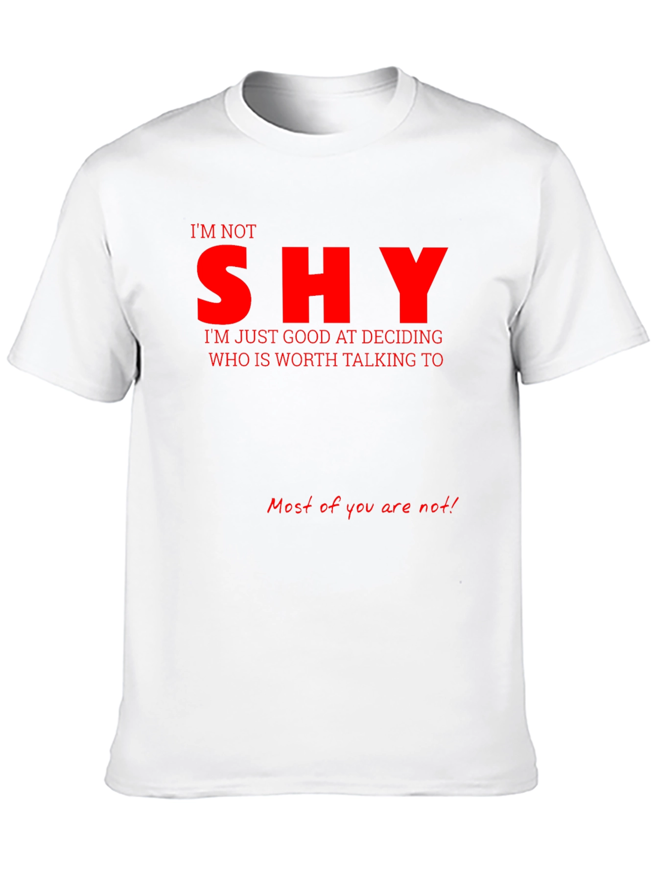 Im Not Shy Graphic T-Shirt - Black