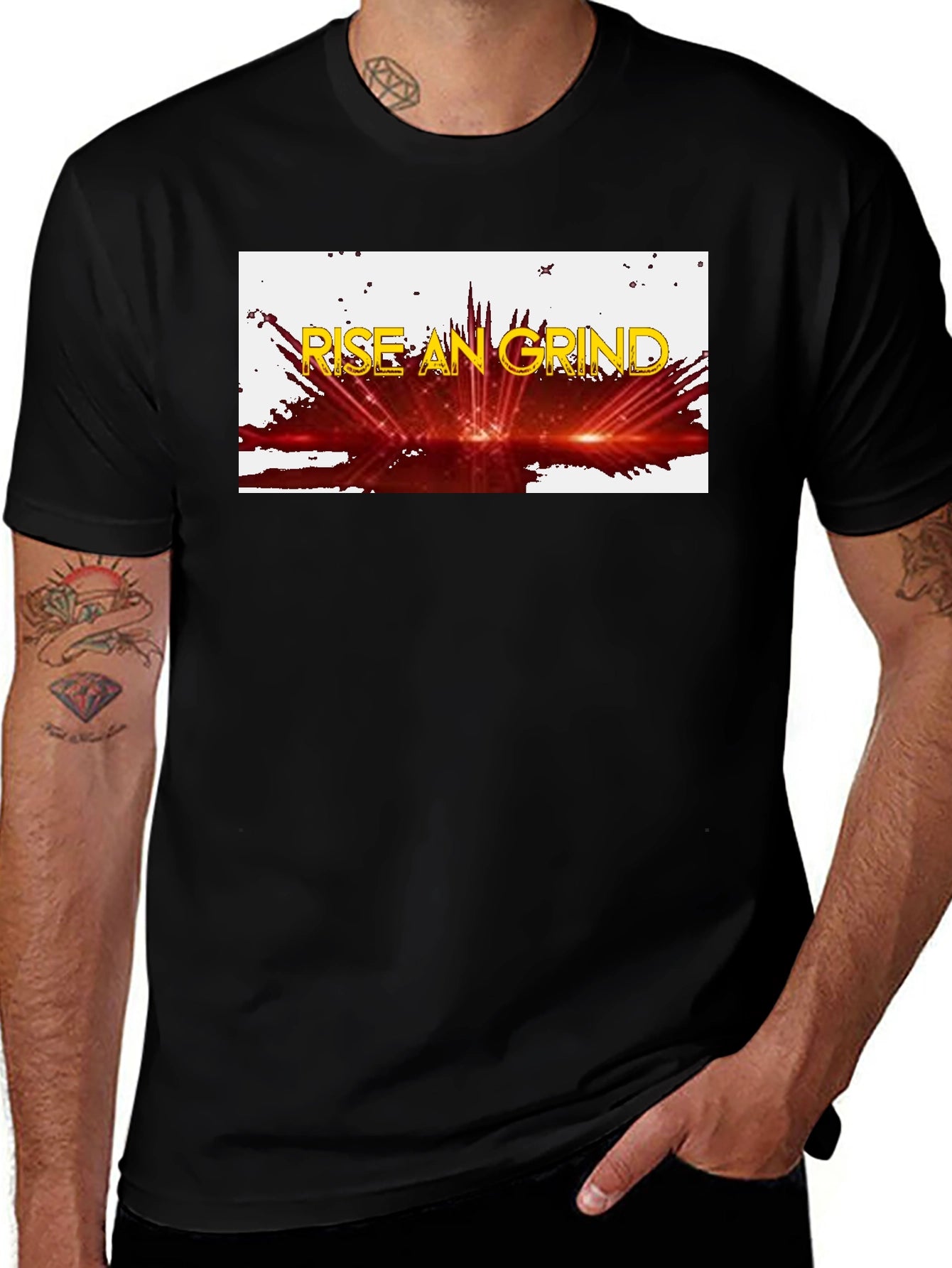 Rise An Grind Graphic T-Shirt - Black