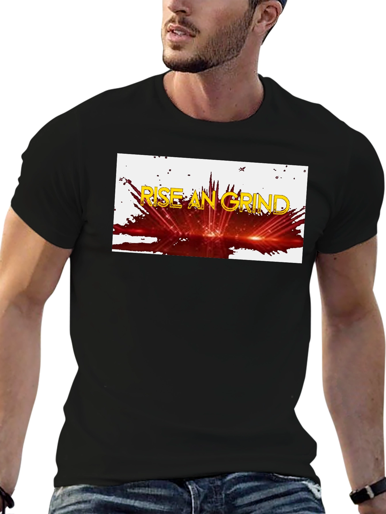 Rise An Grind Graphic T-Shirt - Black