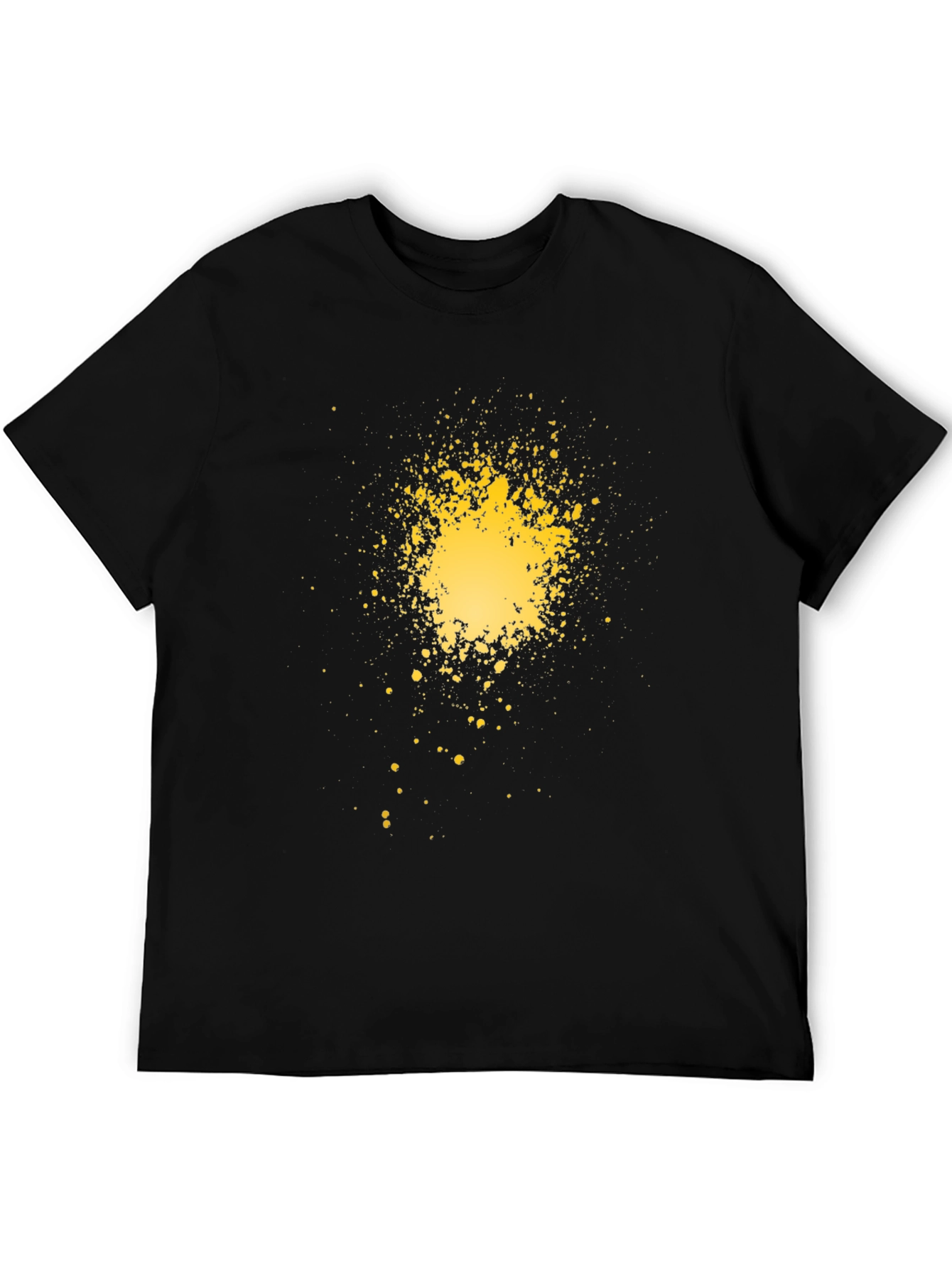 Abstract Splatter Graphic Black T-Shirt
