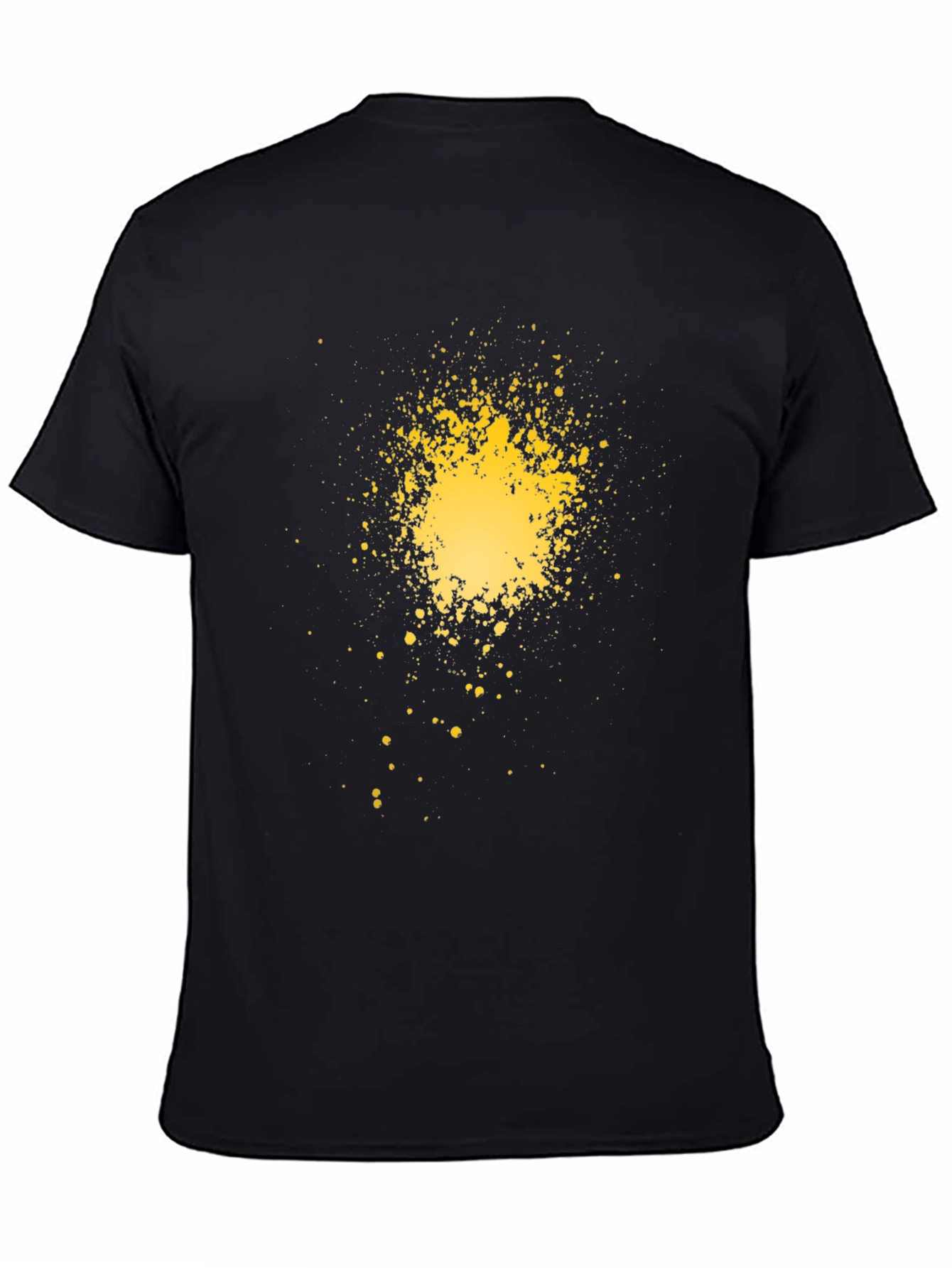 Abstract Splatter Graphic Black T-Shirt