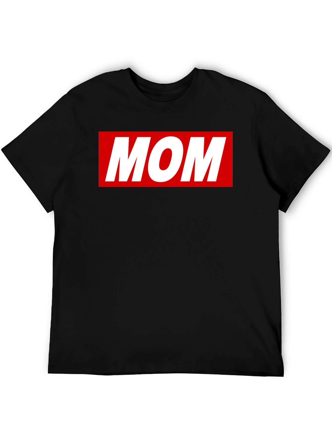 MOM T-Shirt - Classic Red Box Logo Design