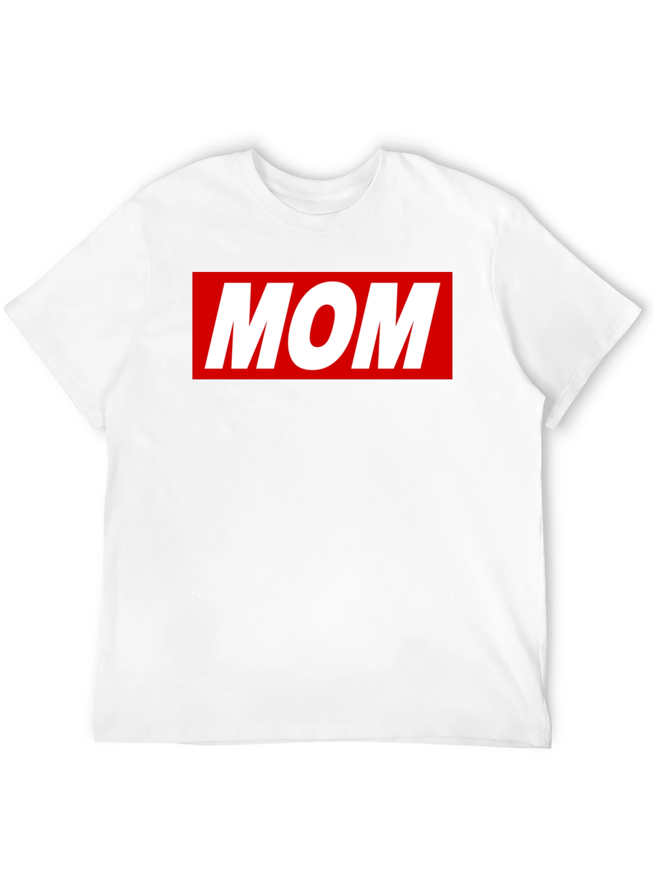 MOM T-Shirt - Classic Red Box Logo Design