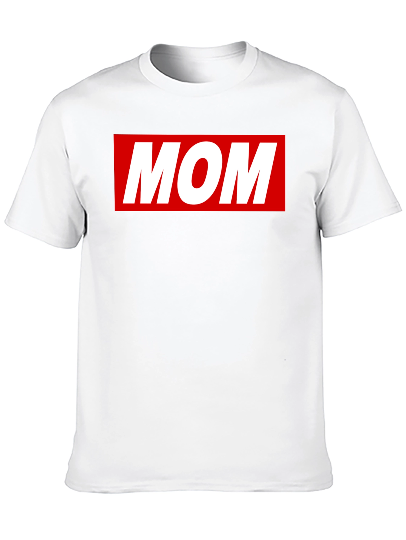 MOM T-Shirt - Classic Red Box Logo Design
