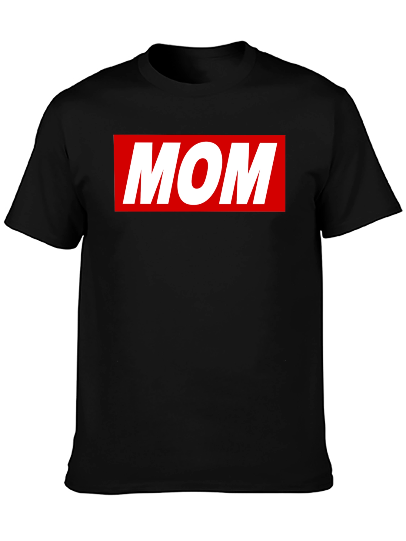 MOM T-Shirt - Classic Red Box Logo Design