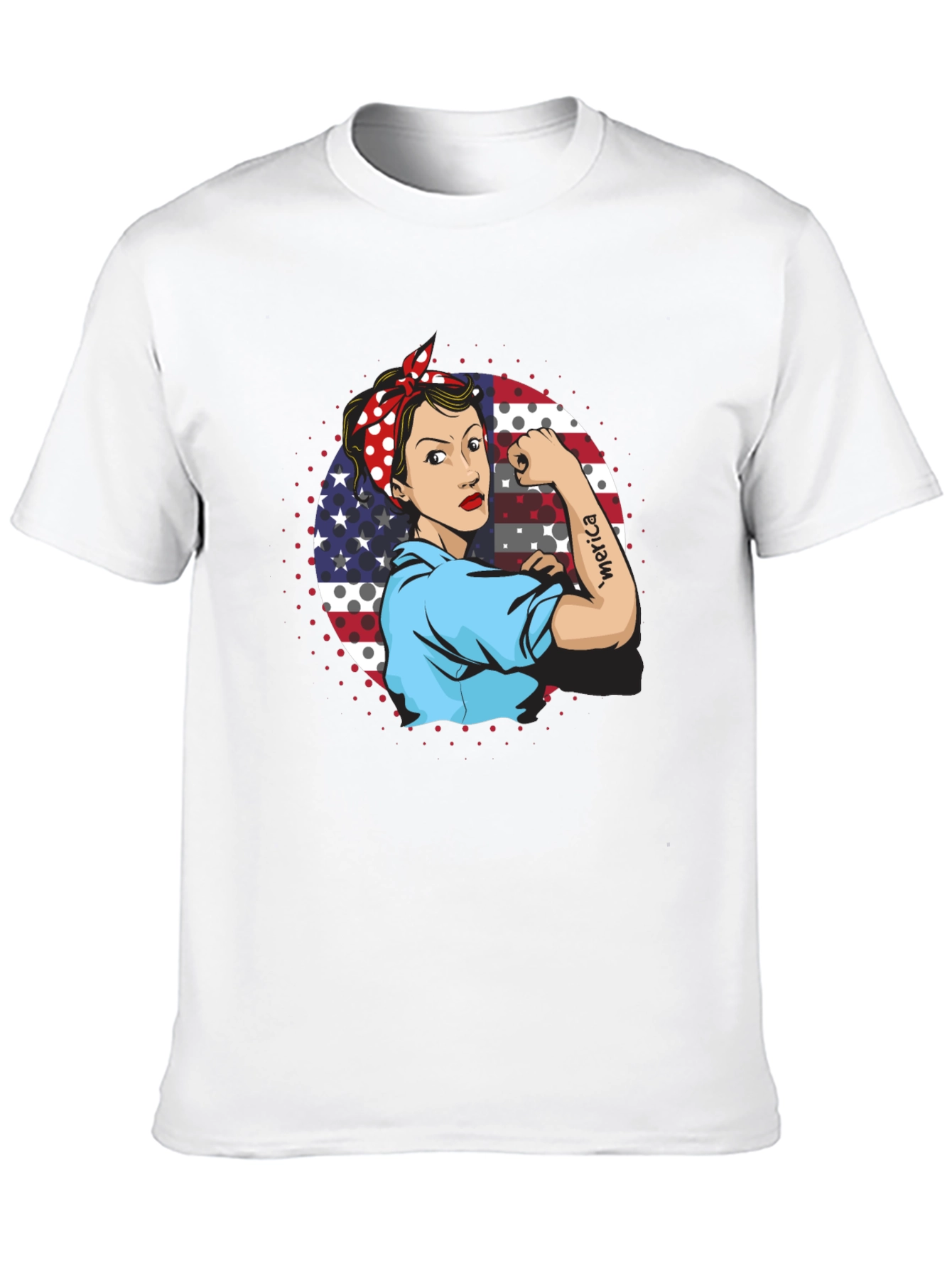 Rosie the Riveter Patriotic T-Shirt